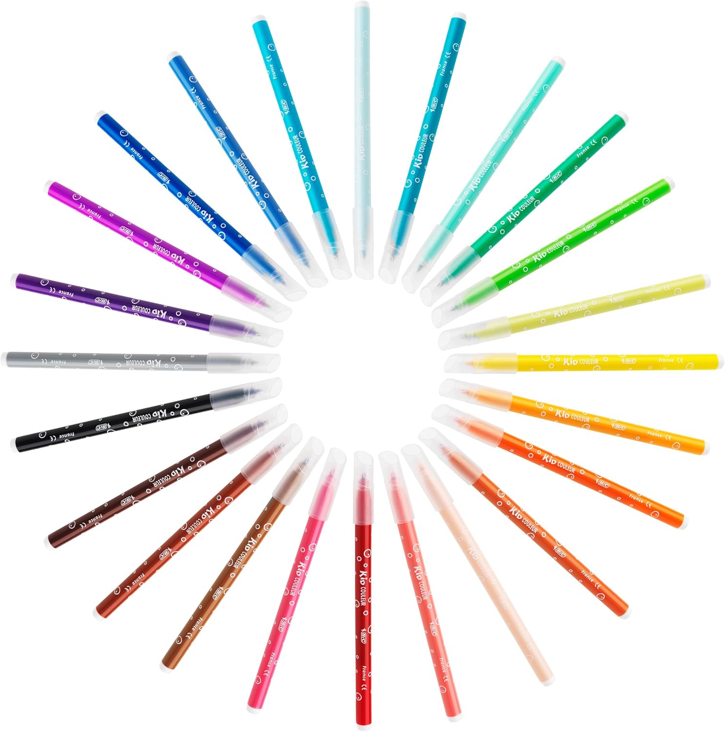 BIC Kids Kid Couleur Felt Tip Pens - Assorted Colors, 18-Pack Cardboard Wallet 14