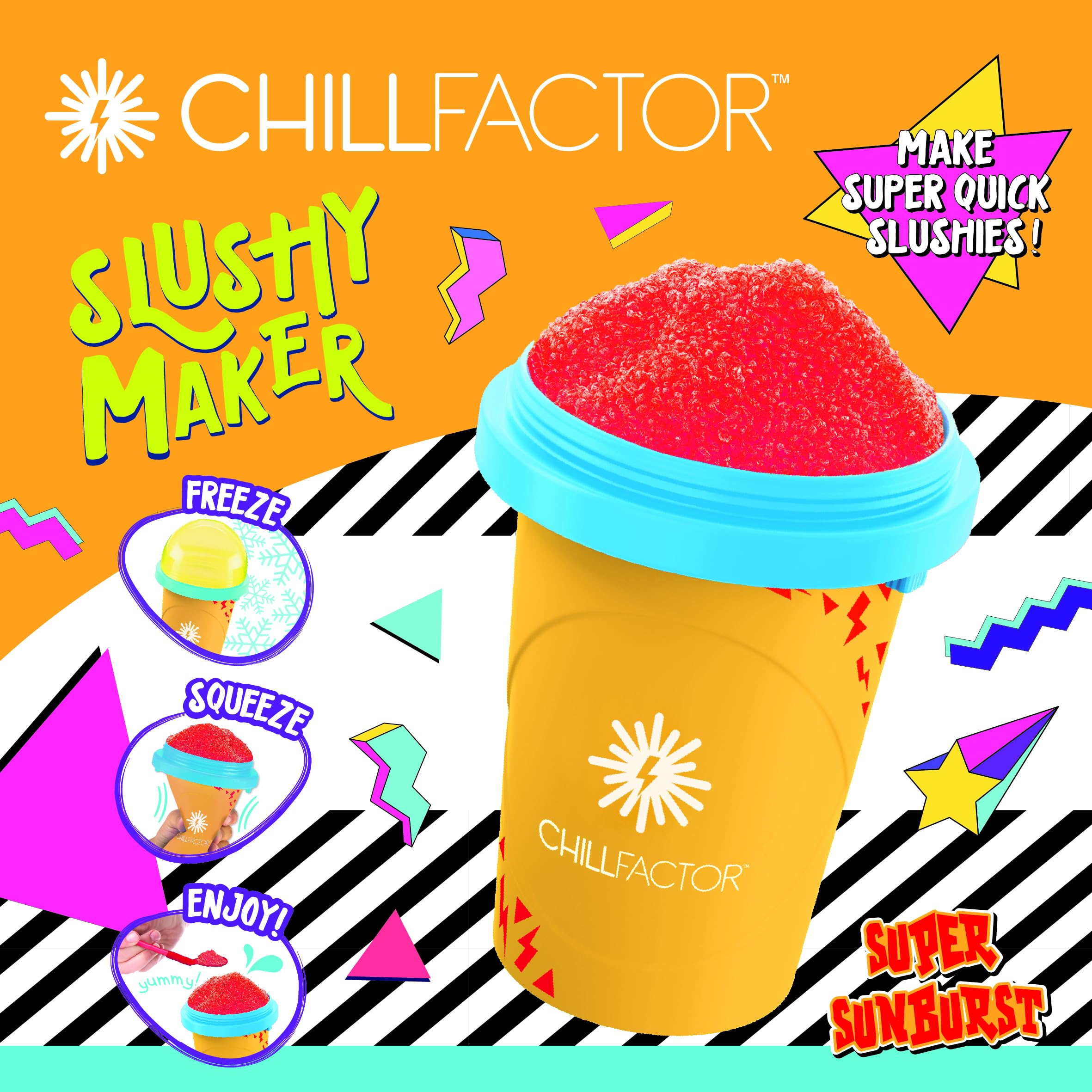 ChillFactor Colour Shock Slushy Maker - Reusable Rapid Freeze Drink Toy for Kids & Adults 15