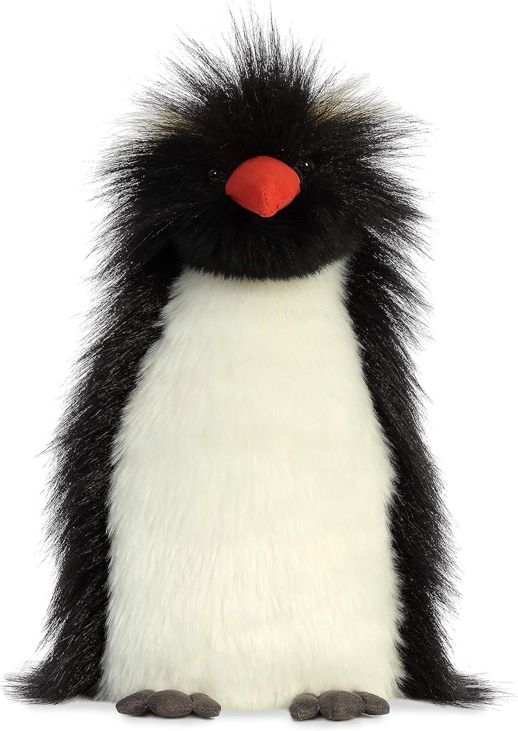 AURORA Luxe Boutique Theo Rockhopper Penguin Soft Toy, 11 Inches, Black and White