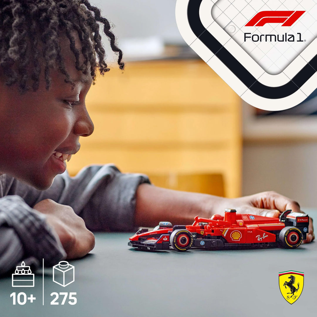 LEGO Speed Champions Ferrari SF-24 F1 Race Car Toy with Driver Minifigure - Building Set for Ages 10+