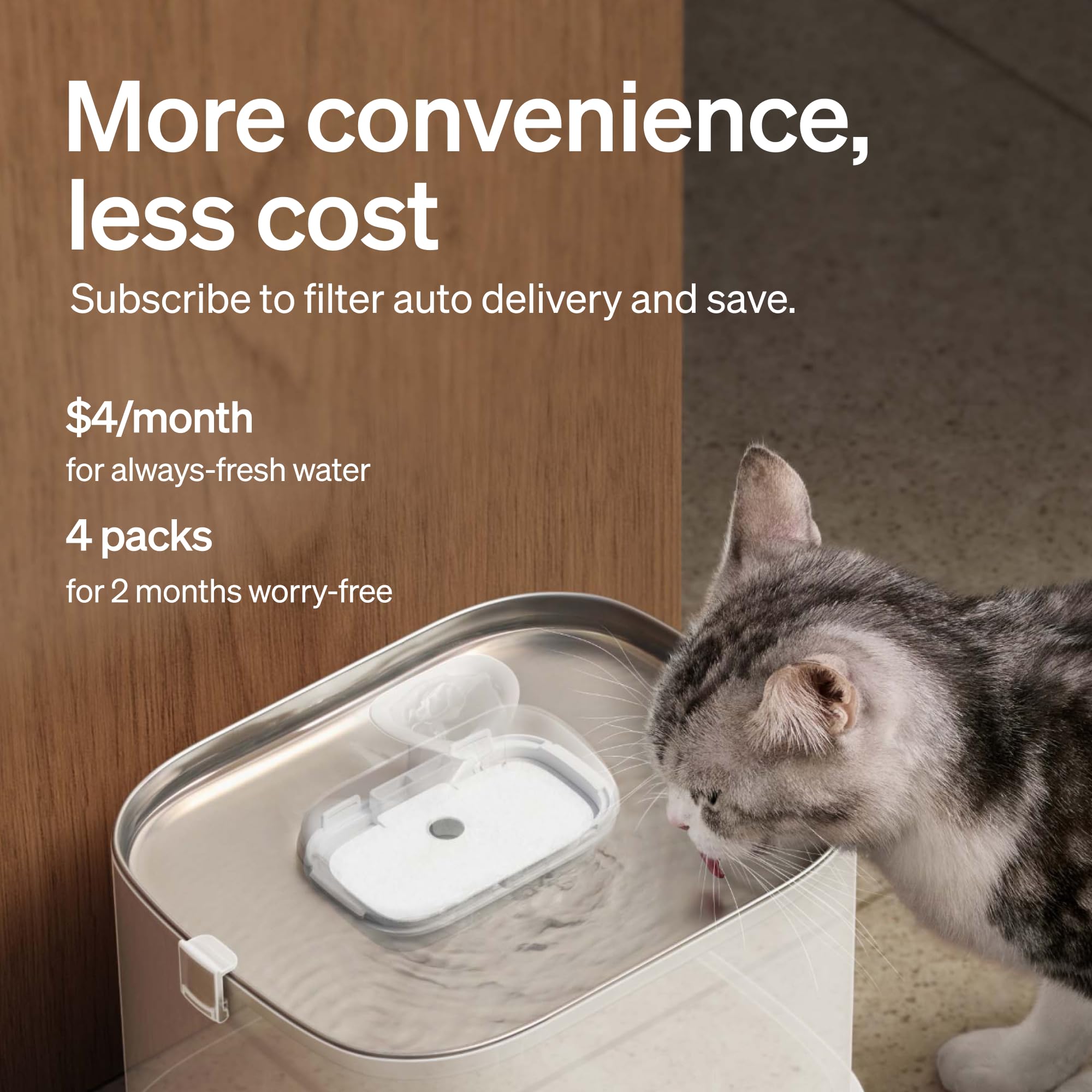 PETLIBRO Replacement Filters for Dockstream Battery Operated Cat Water Fountain | 4 Pack 4