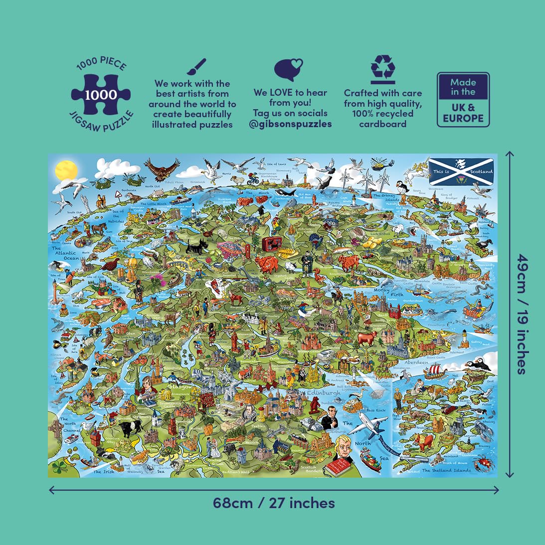 Gibsons This is Scotland Jigsaw Puzzle - 1000 Pieces | 68 x 49 cm 4