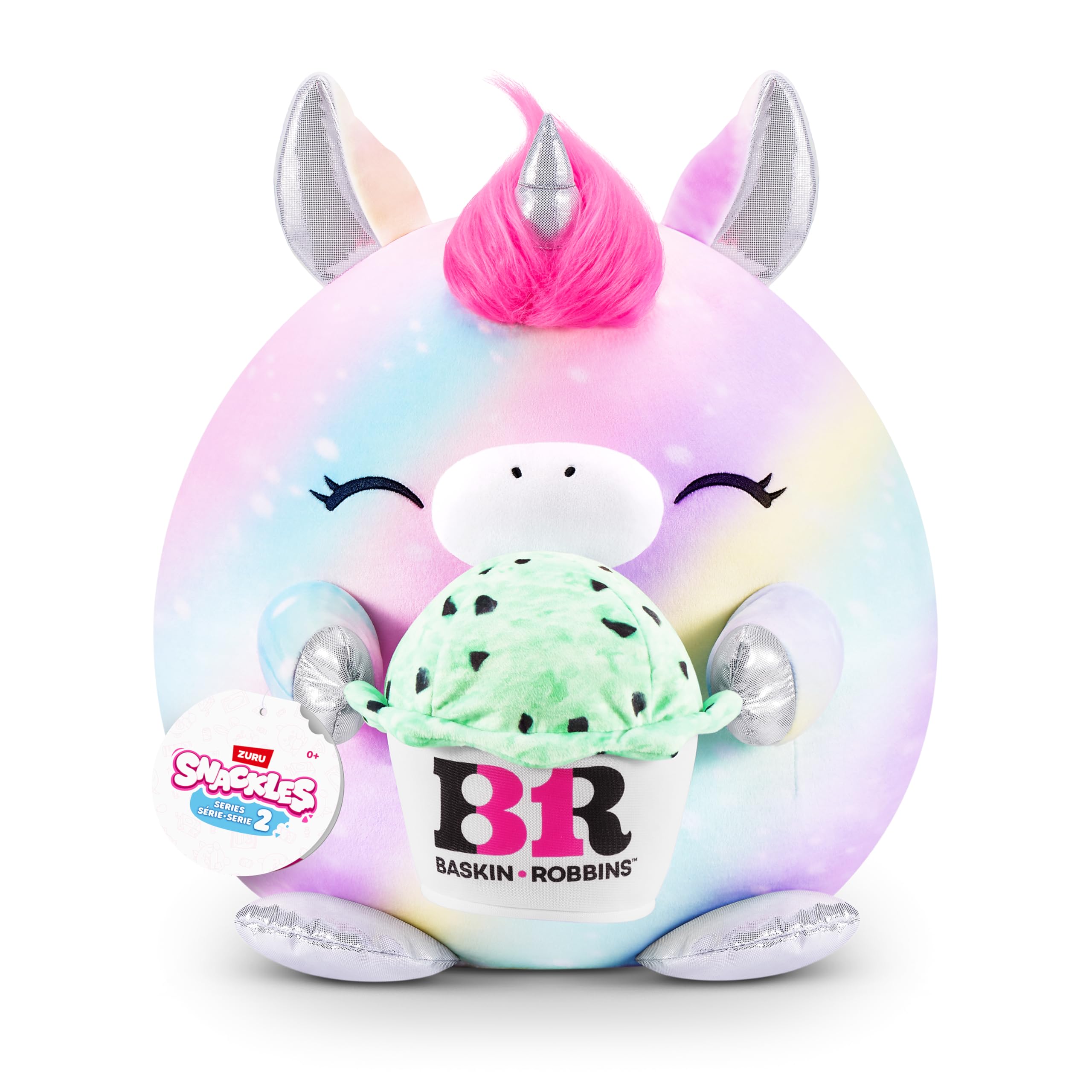 Snackles Series 2 Wave 2 - Unicorn Snack Swap Cuddly Squishy Plush, 35 cm