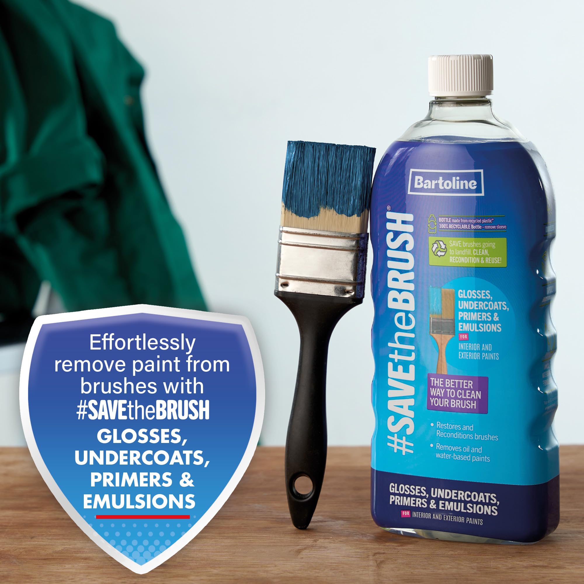 Bartoline Save the Brush Cleaner - White Spirit Alternative for Emulsions & Primers | 1L Liquid