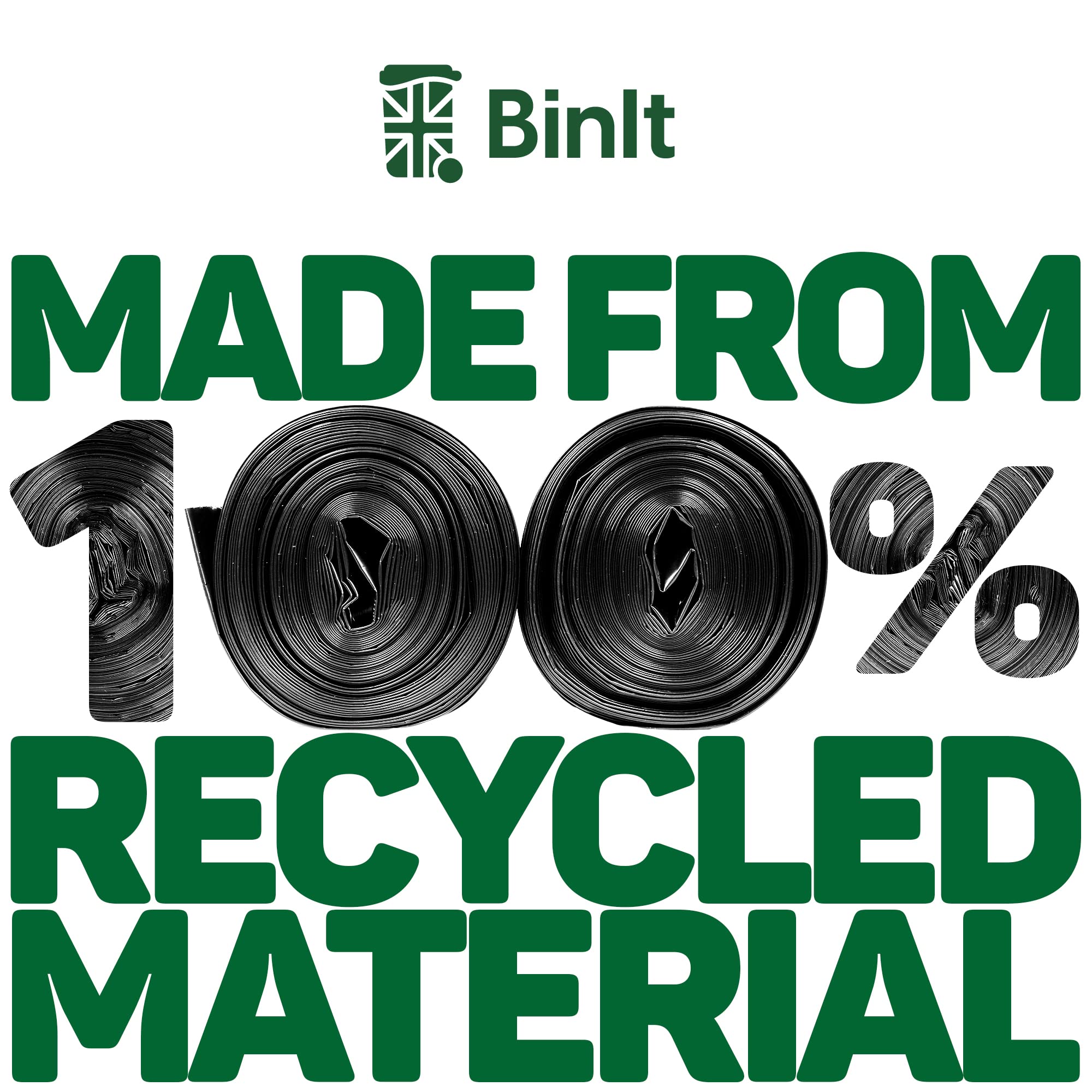 BIN IT Ultra Heavy Duty Tie Top Bin Liners - 120 Litre XL, 60 μm, 80kg Lift Tested (10 Count) 4