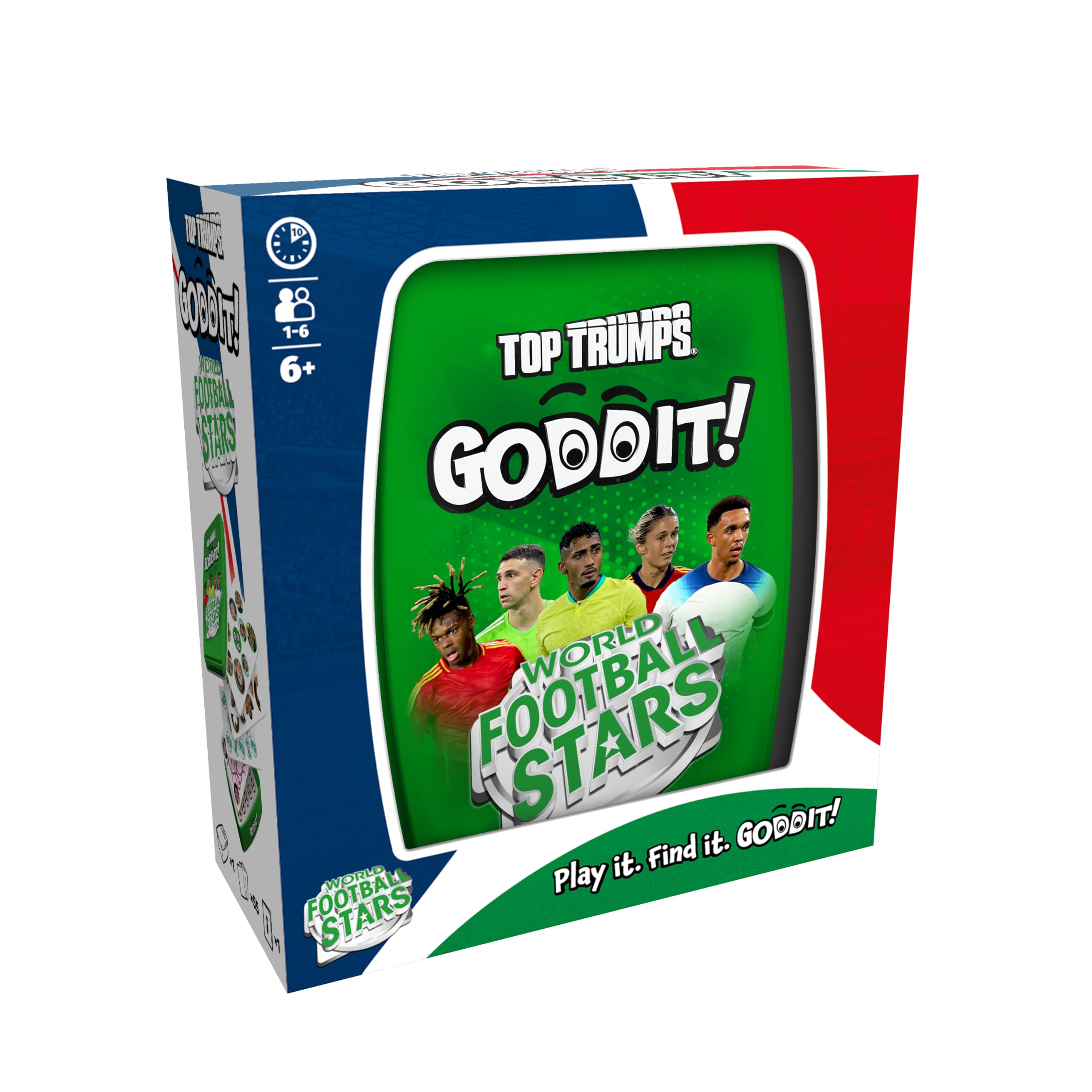 Top Trumps Goddit! Card Game - World Football Stars Theme | 5 Games in 1 | Portable Metal Tin 9