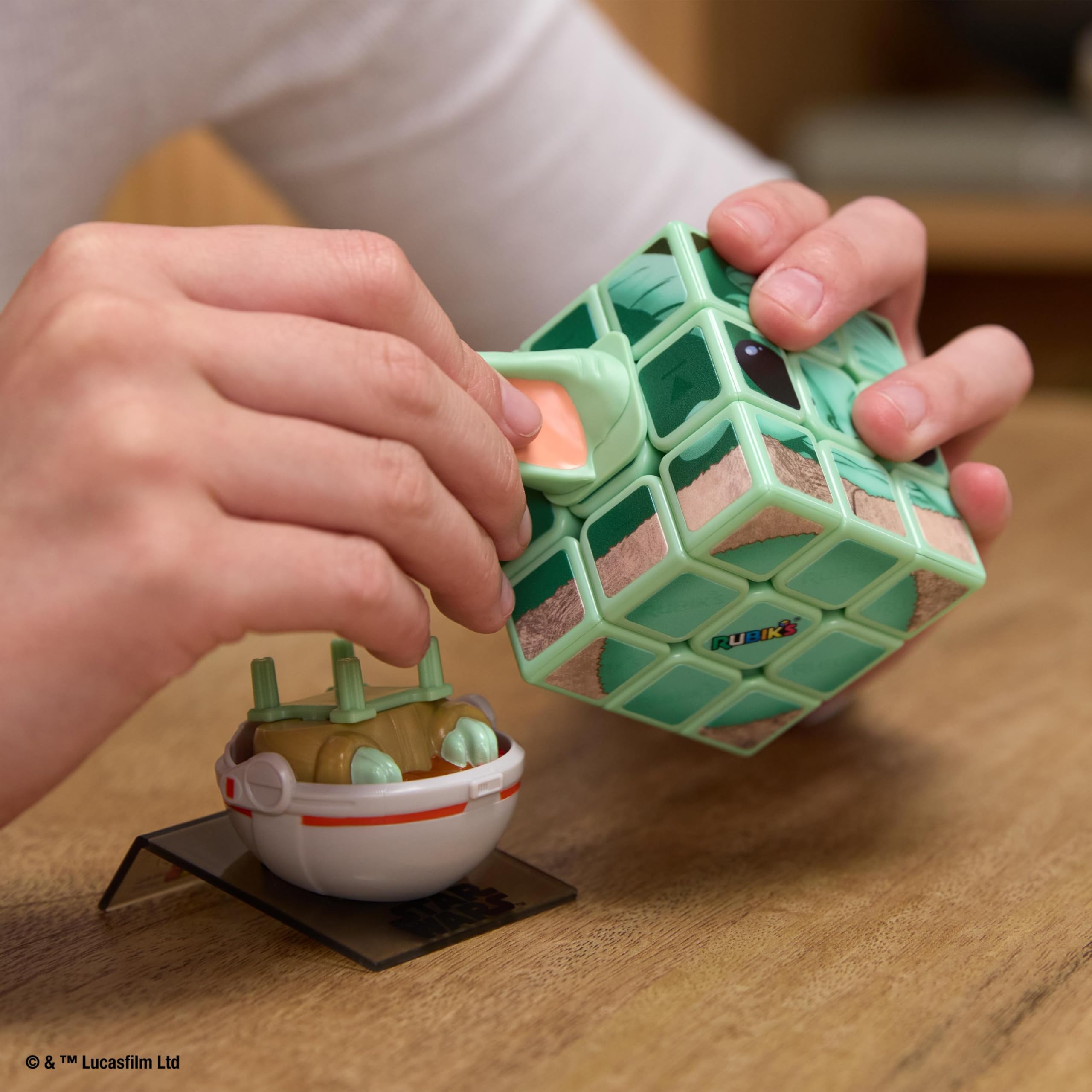 Rubik’s Cube Star Wars Grogu Cuber 3x3 Puzzle with Display Stand - Ages 8+ 14