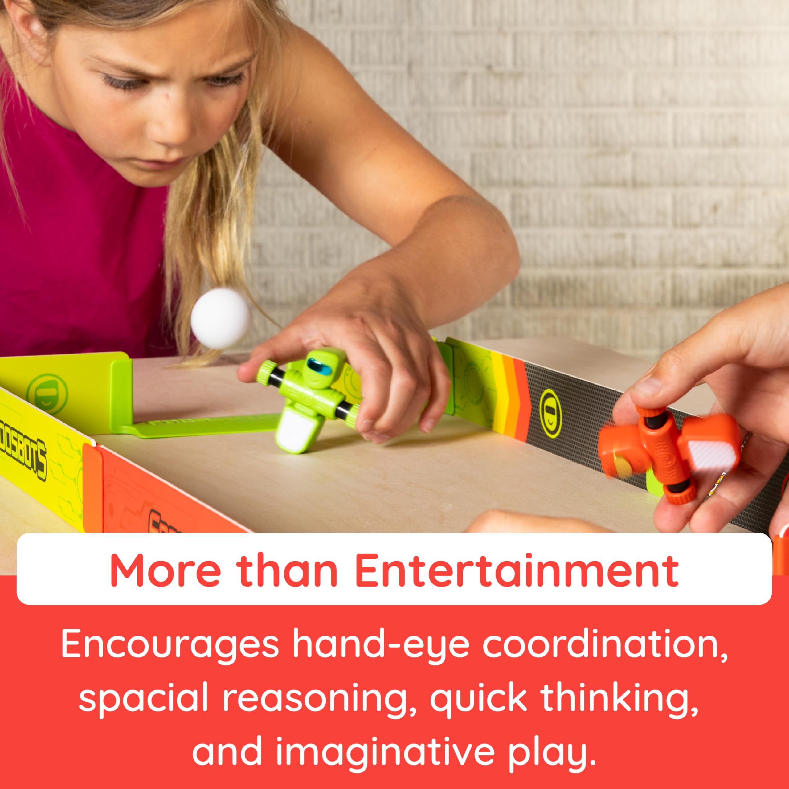 Fat Brain Toys Foosbots Stadium Battle - Spinning Robot Tabletop Football Game 7