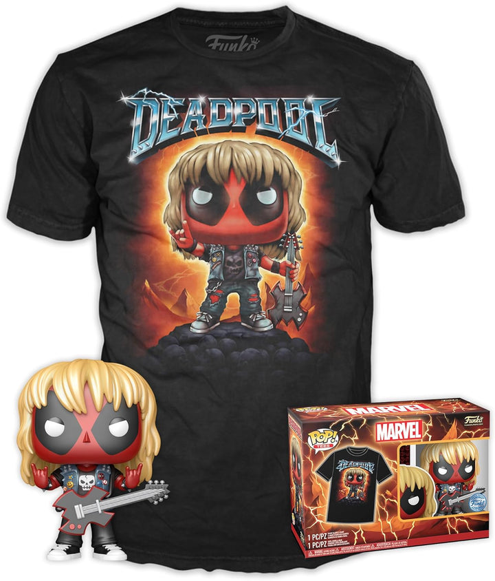 Funko Pop! Marvel - Deadpool Heavy Metal Vinyl Figure & T-Shirt Bundle (75058)