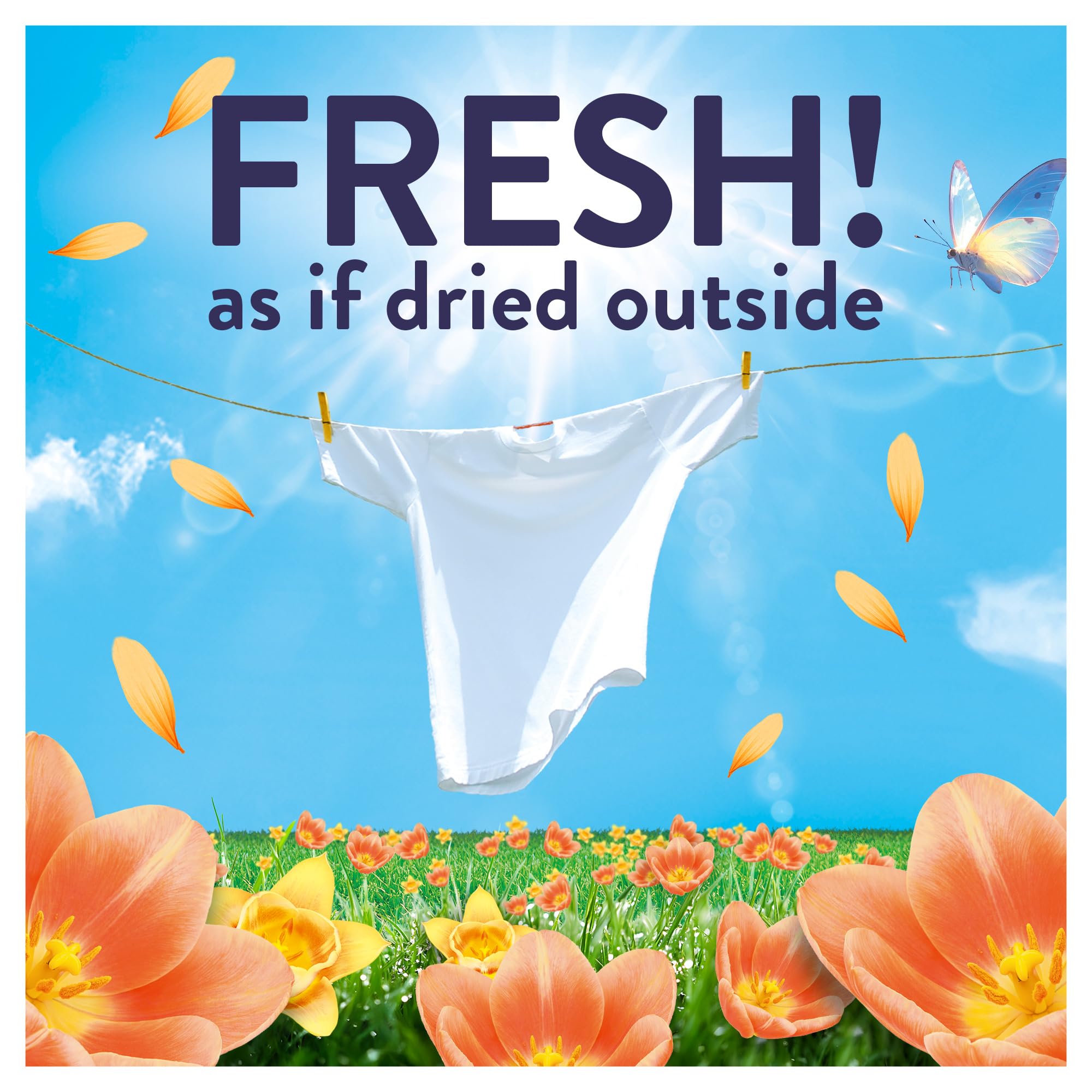 Lenor Outdoorable Liquid Fabric Softener - First Day of Spring Scent | 105 Washes | 1.47L 2