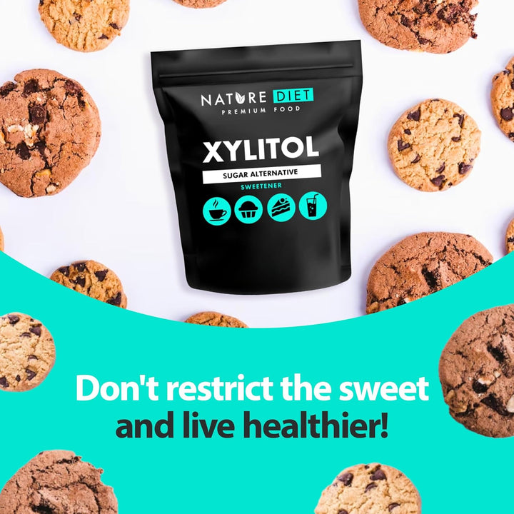 Nature Diet - Xylitol 1 kg | 100% Natural Plant-Based Sweetener | Low Glycemic Sugar Substitute