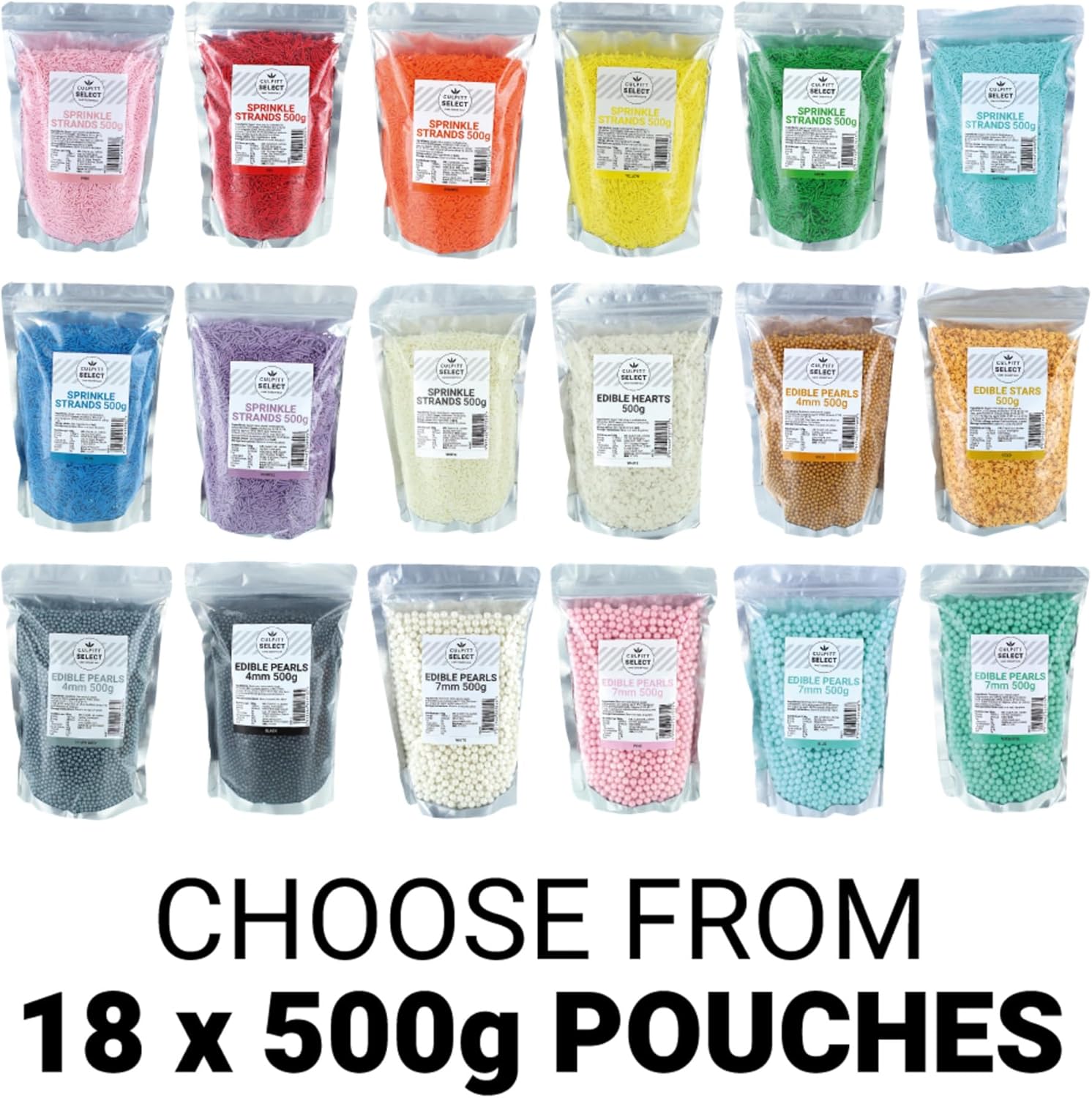 Culpitt Select - White Sugar Strands Cake Sprinkles for Baking & Dessert Decorations | 500g 4