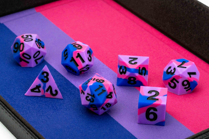 Metallic Dice Games FanRoll 16mm Pride Sharp Edge Silicone Rubber Dice Set