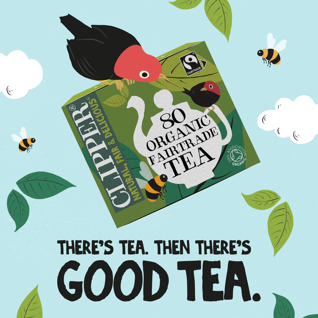 Clipper Organic Everyday Fairtrade Teabags | 80 Black Tea Bags | Unbleached, Biodegradable