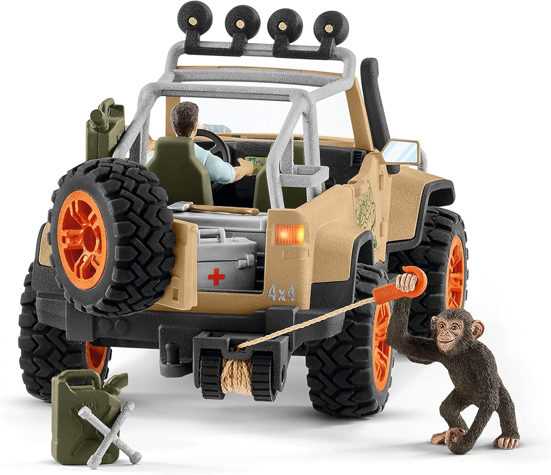 SCHLEICH 42410 4x4 Vehicle with Winch Wild Life Toy Playset for Kids Aged 3+