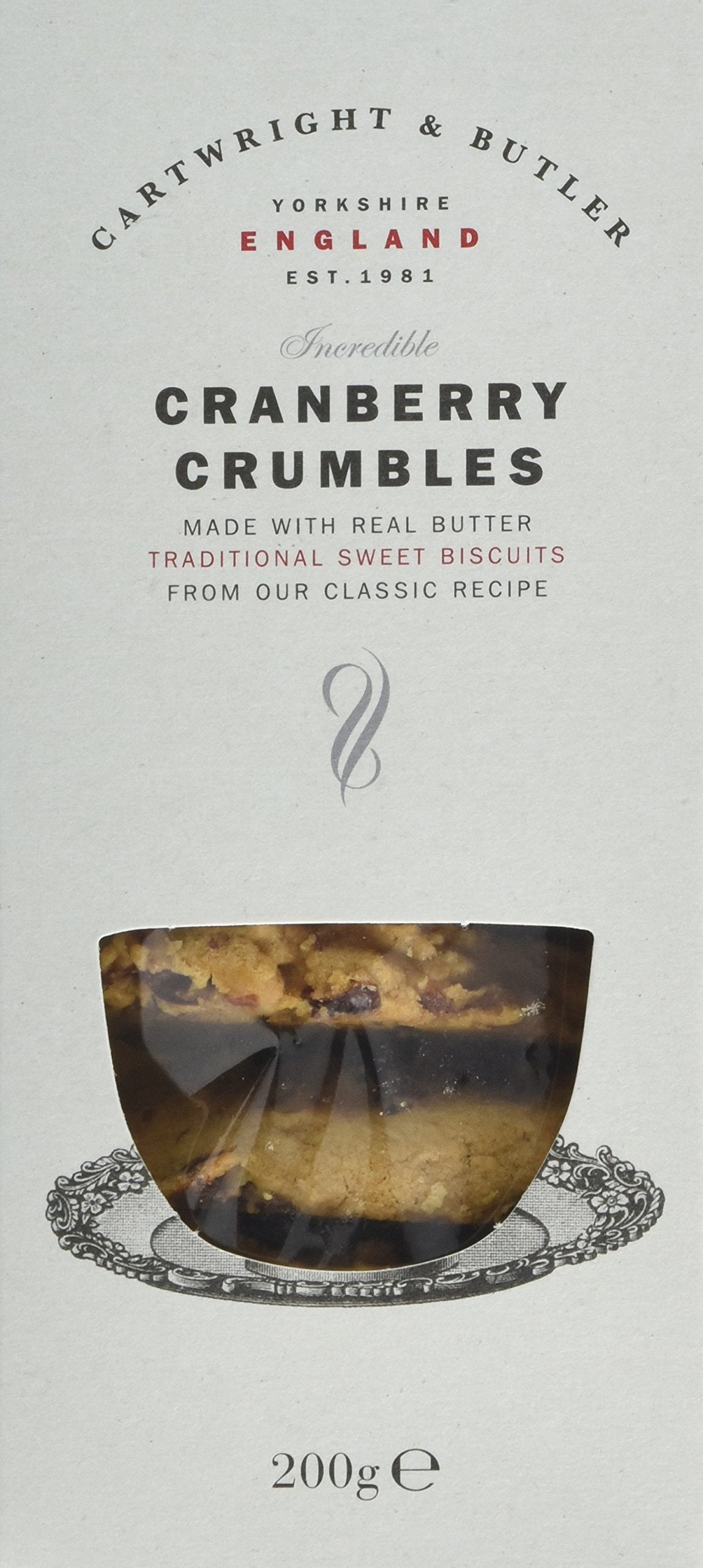 Cartwright & Butler - Cranberry Crumbles Carton | Chewy & Crumbly Oat Biscuit with Dried Cranberries 3