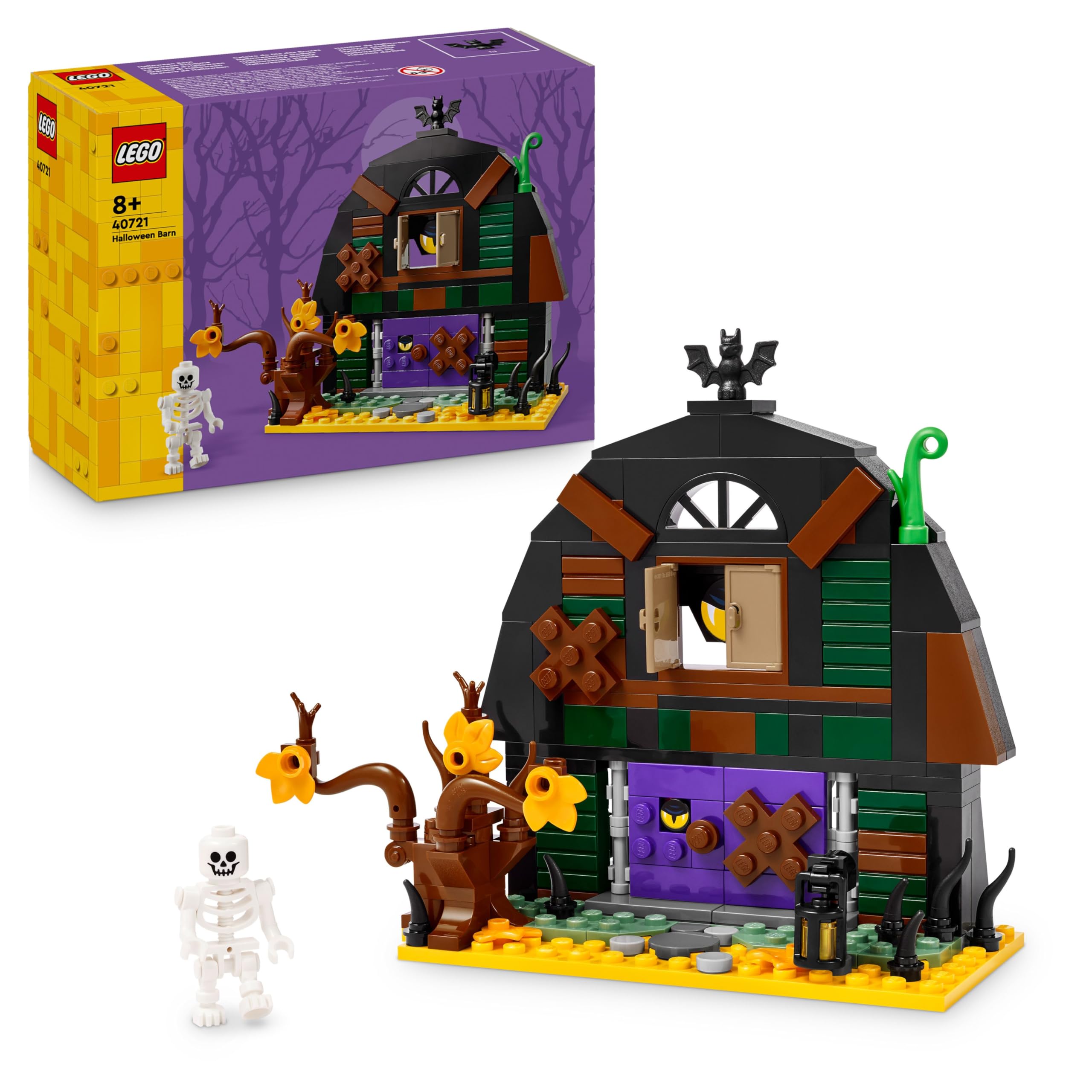 LEGO Halloween Barn Building Set 40721 - Skeleton Minifigure & Decor | Ages 8+ 1