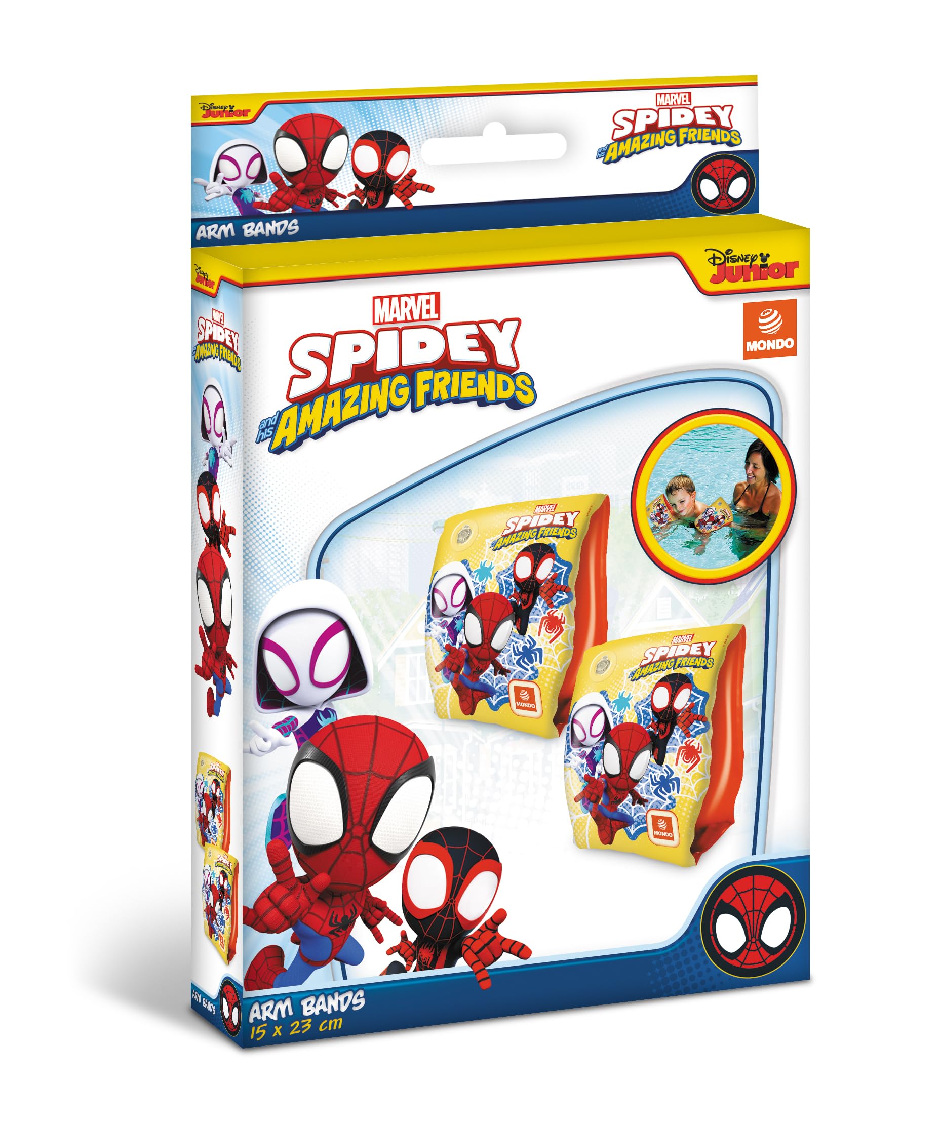 Mondo Spidey and Friends Inflatable Armbands | Dual Air Chambers | Ages 3+ | Multicoloured 2