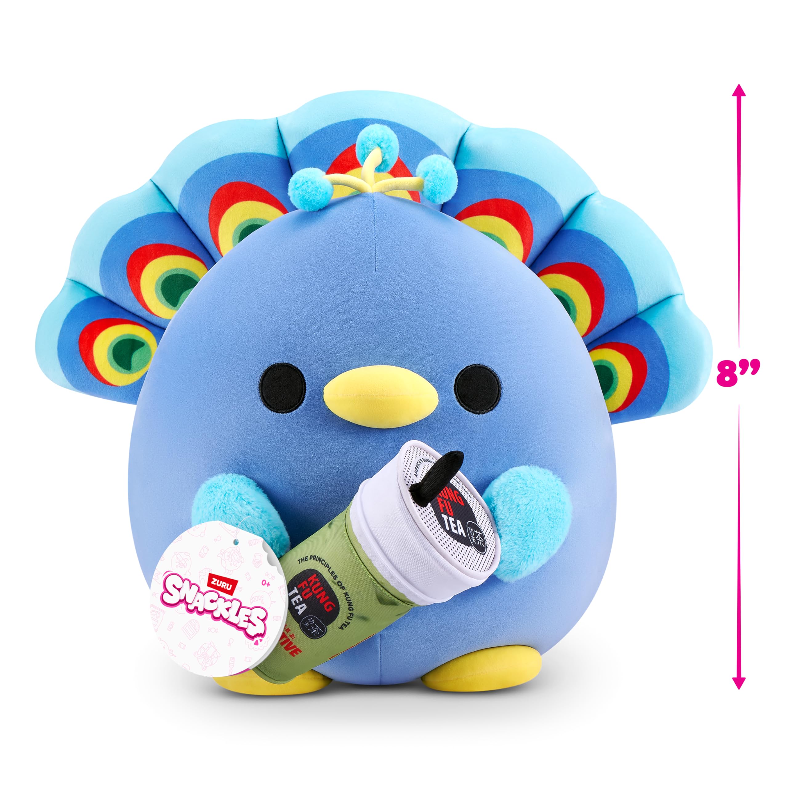 Snackles Levi 8-inch Stuffed Animal Plush with Snack | Polyester | ZURU
