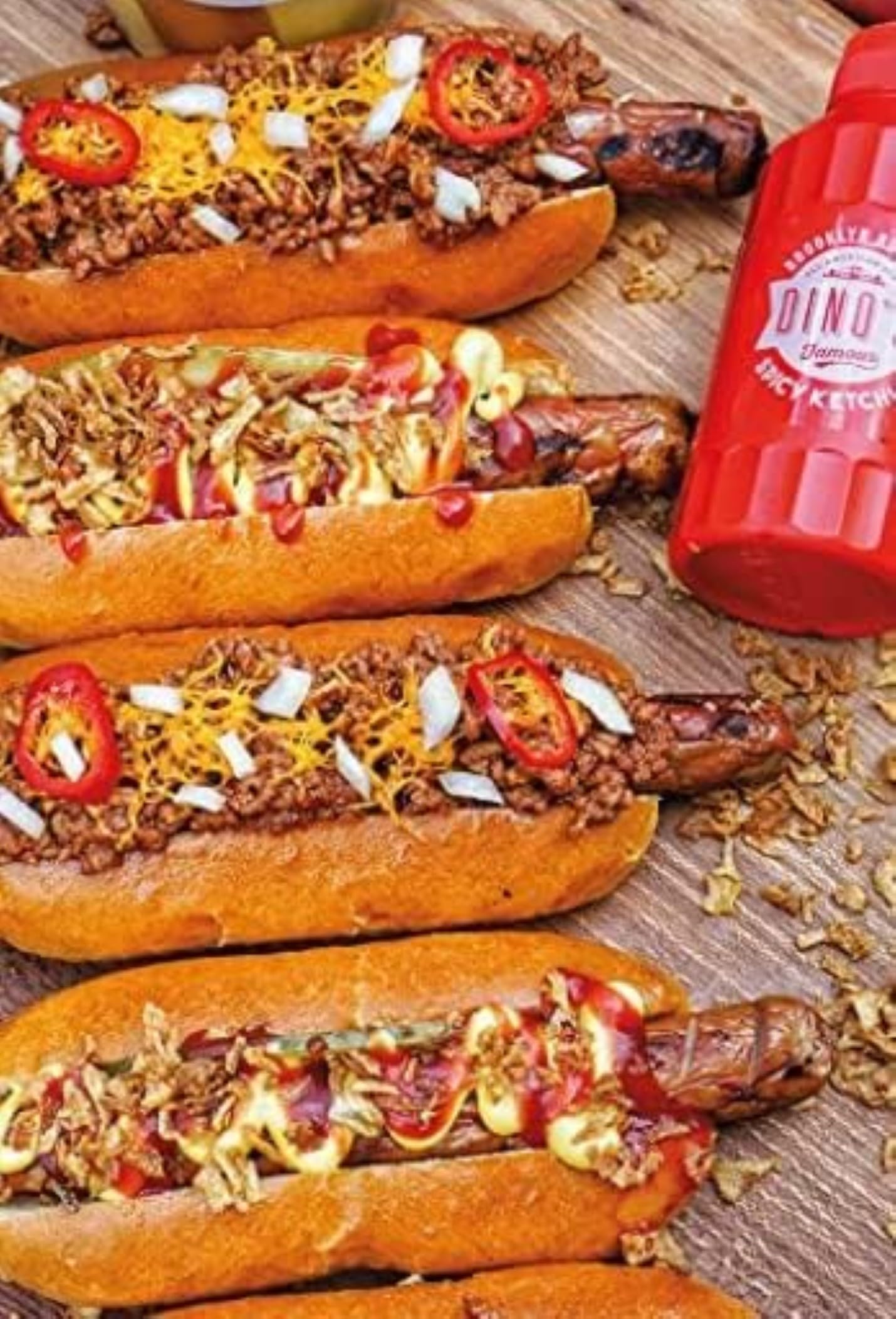 Dino's Famous All American Style Little Franks - Beechwood Smoked Pork Hot Dogs | 160g Pack 5