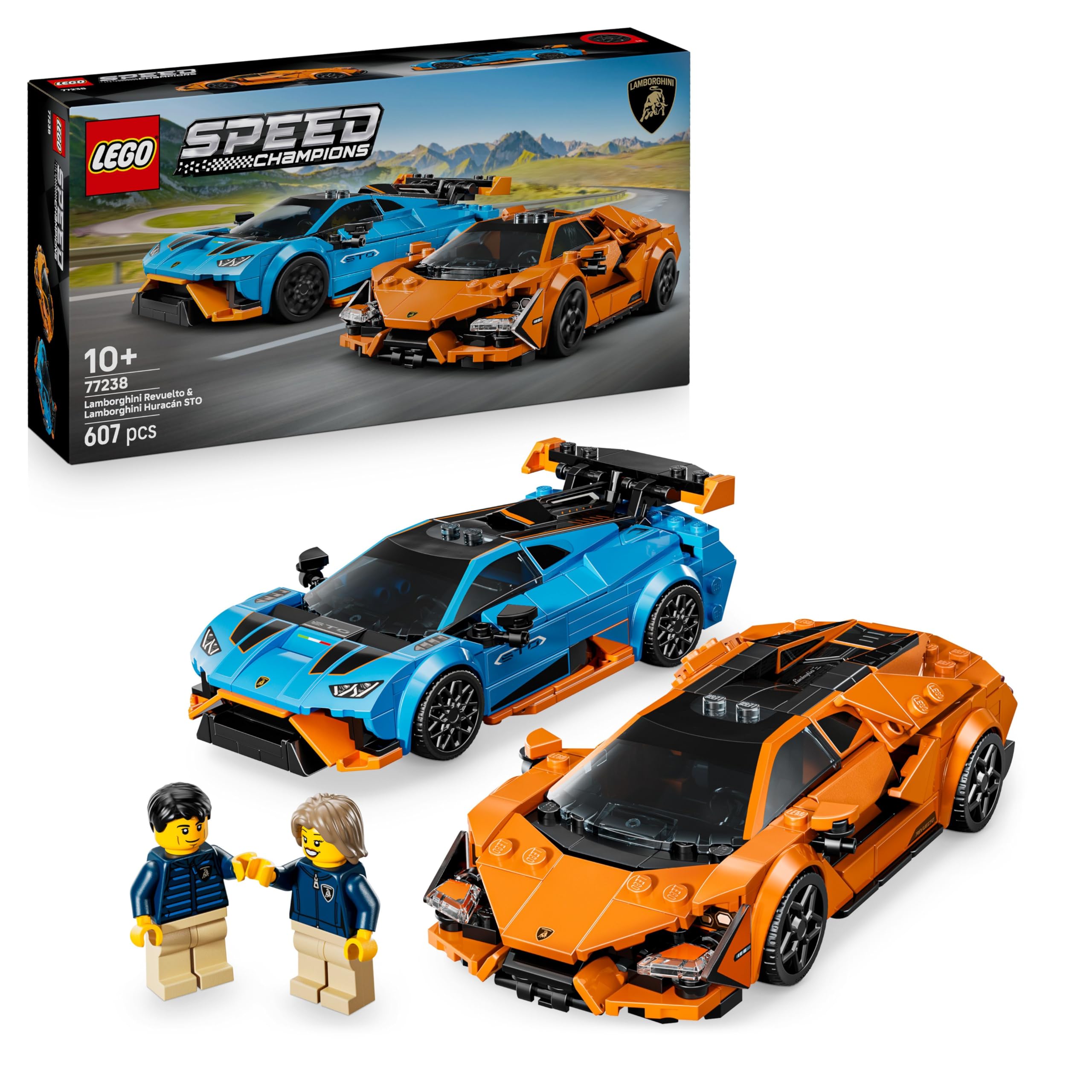LEGO Speed Champions Lamborghini Revuelto & Huracán STO Building Set | Ages 10+ 1