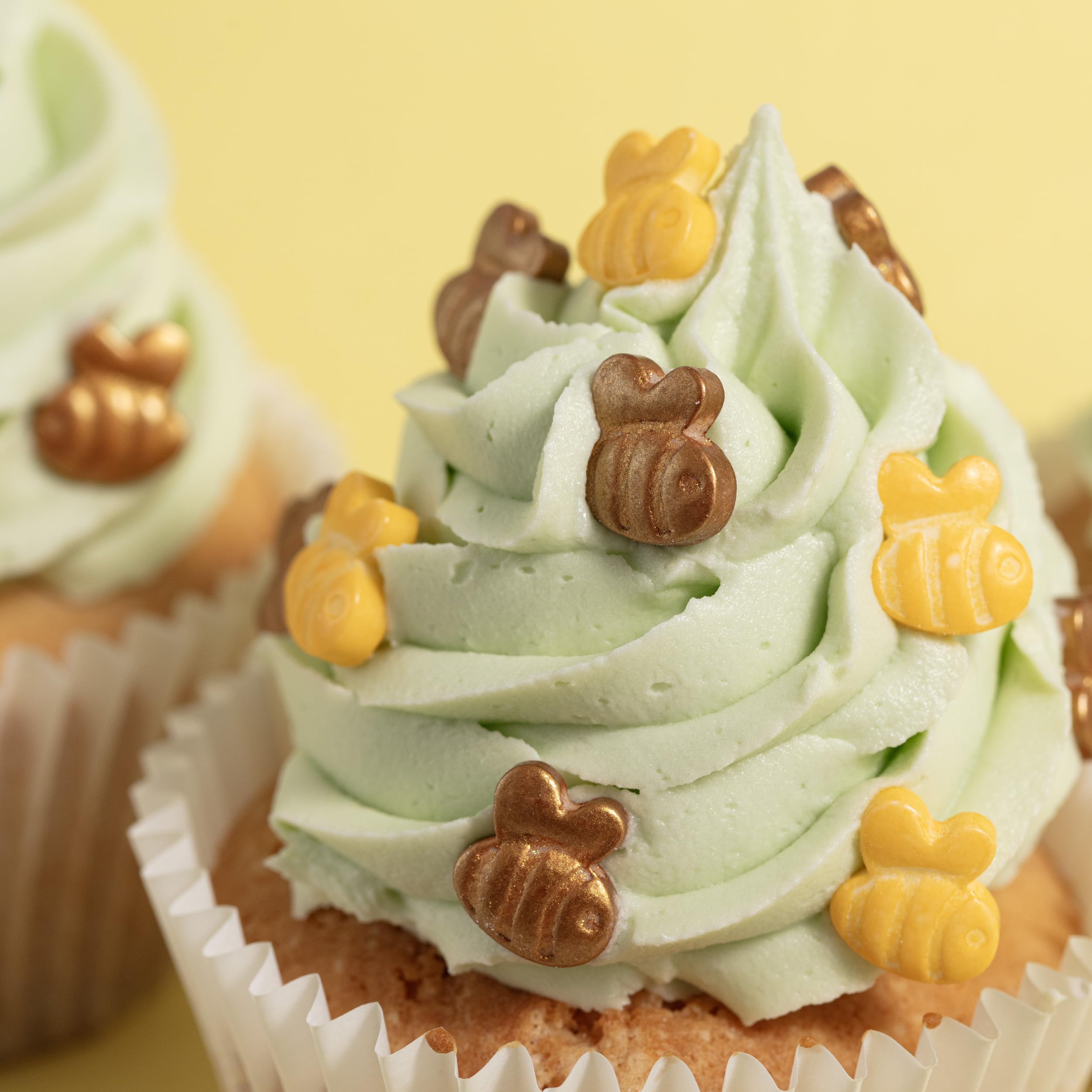 PME Bumble Bees Edible Cupcake Toppers Sprinkle Charms - 25g | Yellow | 10mm Size