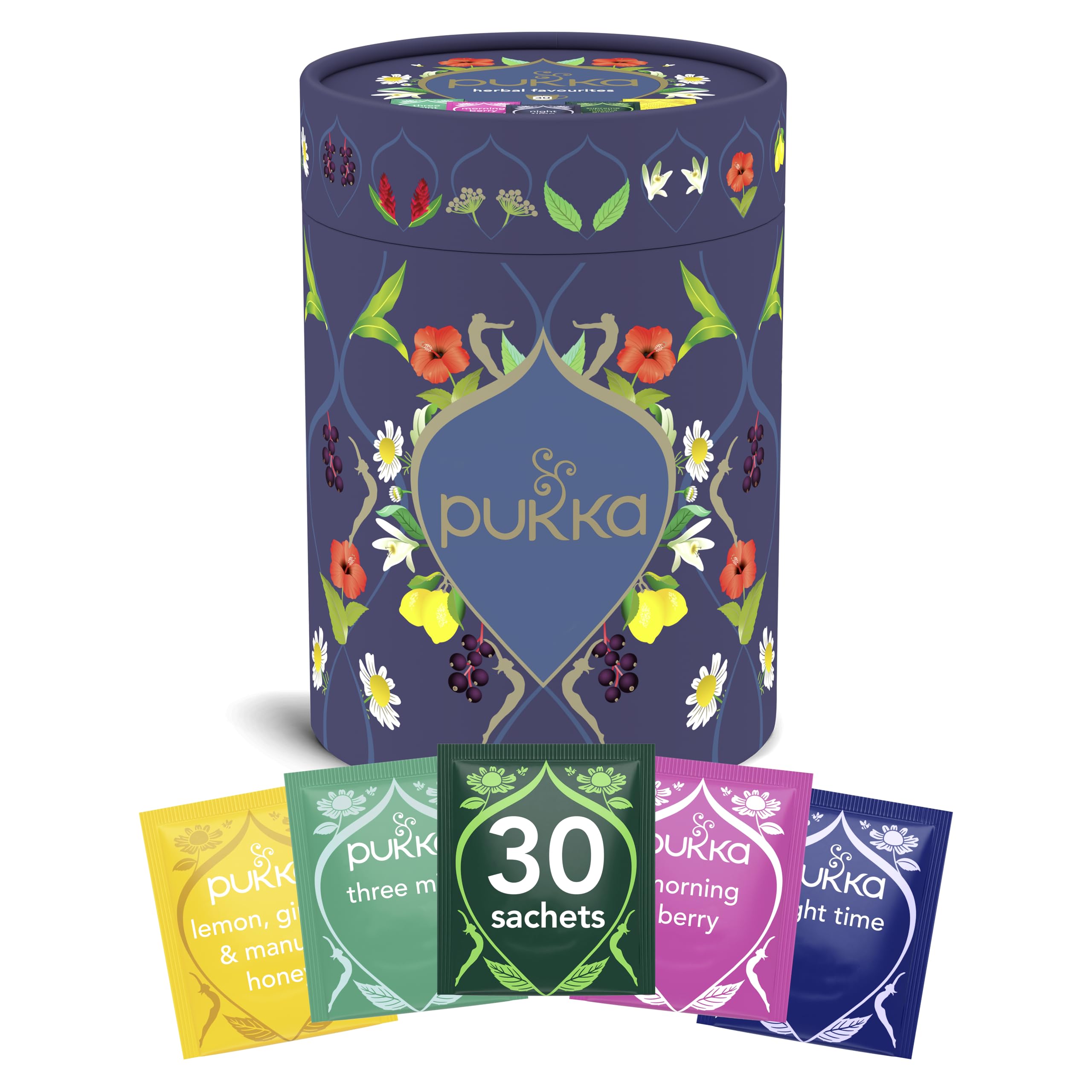 Pukka Herbs Gourmet Favourites Herbal Tea Selection Gift Set Box | 30 Tea Bags | Organic