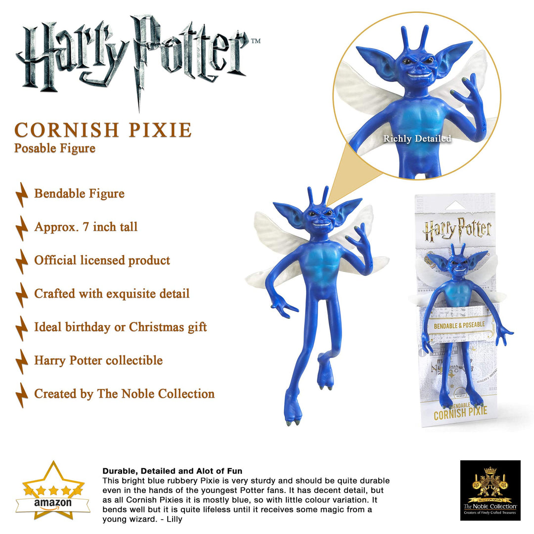 The Noble Collection Bendable Cornish Pixie Figure - 7in Posable Harry Potter Toy