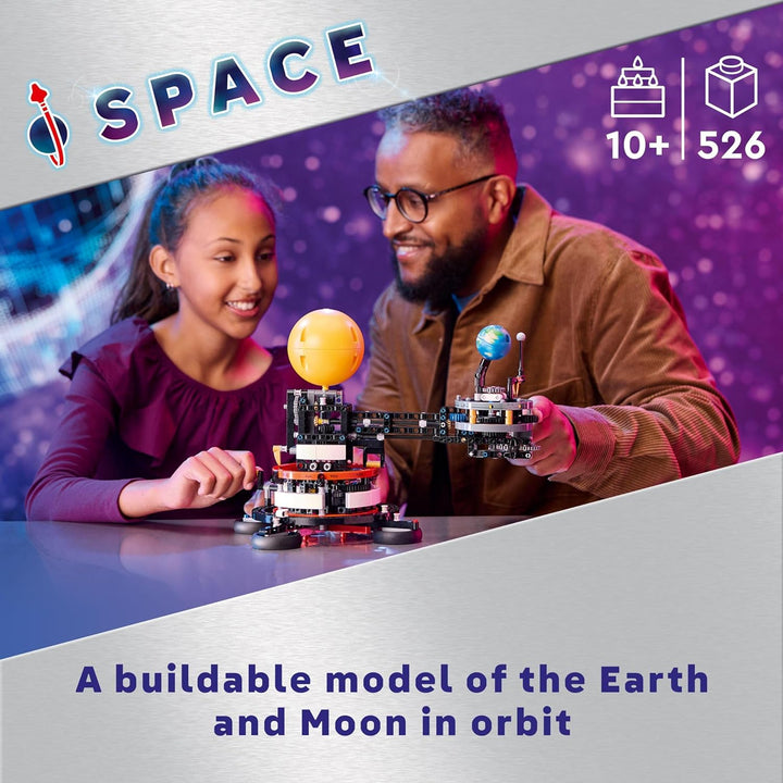 LEGO Technic Planet Earth and Moon in Orbit Building Set - Educational Space Model for Ages 10+