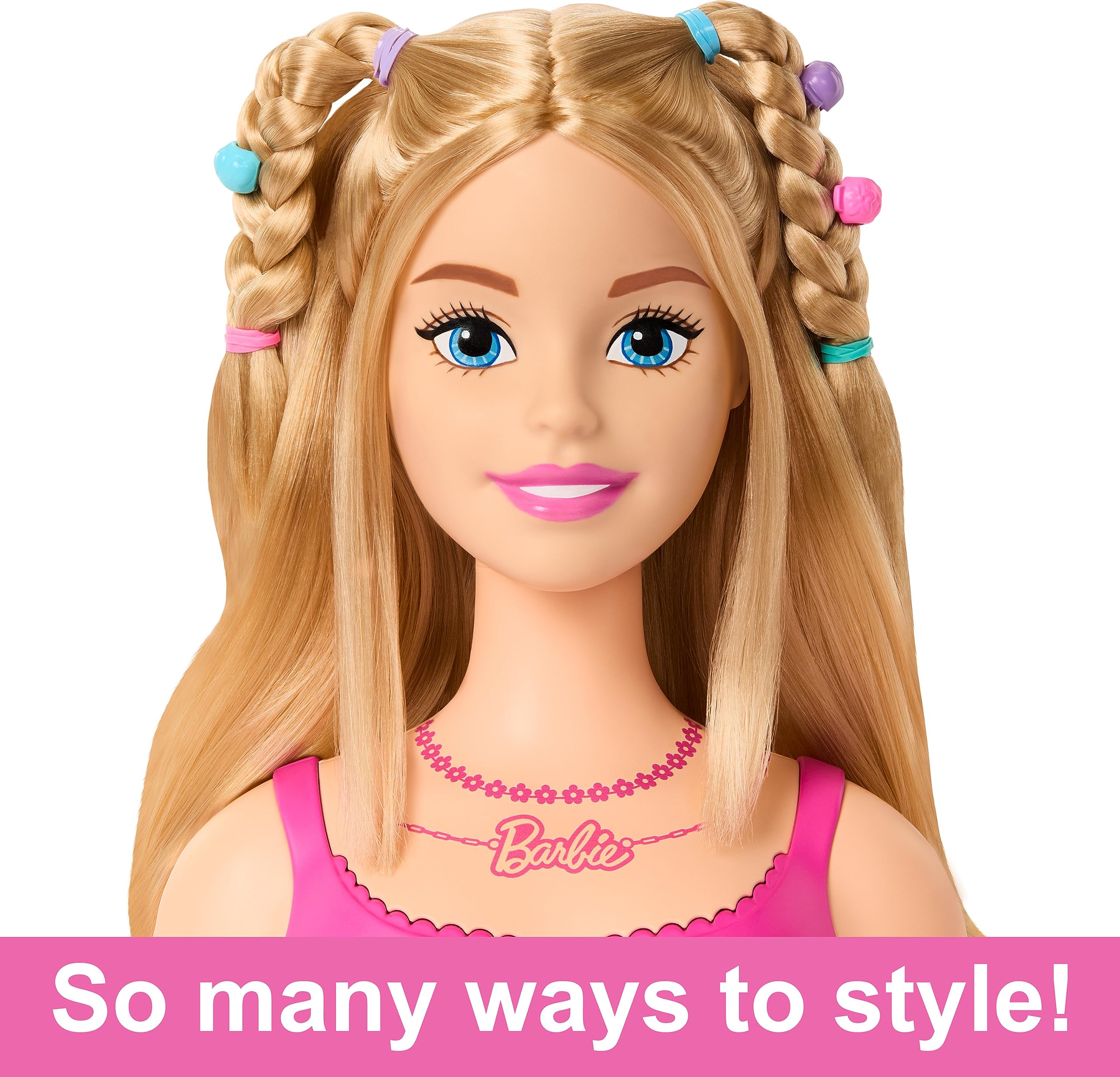 Barbie Doll Styling Head with Blond Hair and 20 Colorful Accessories 6