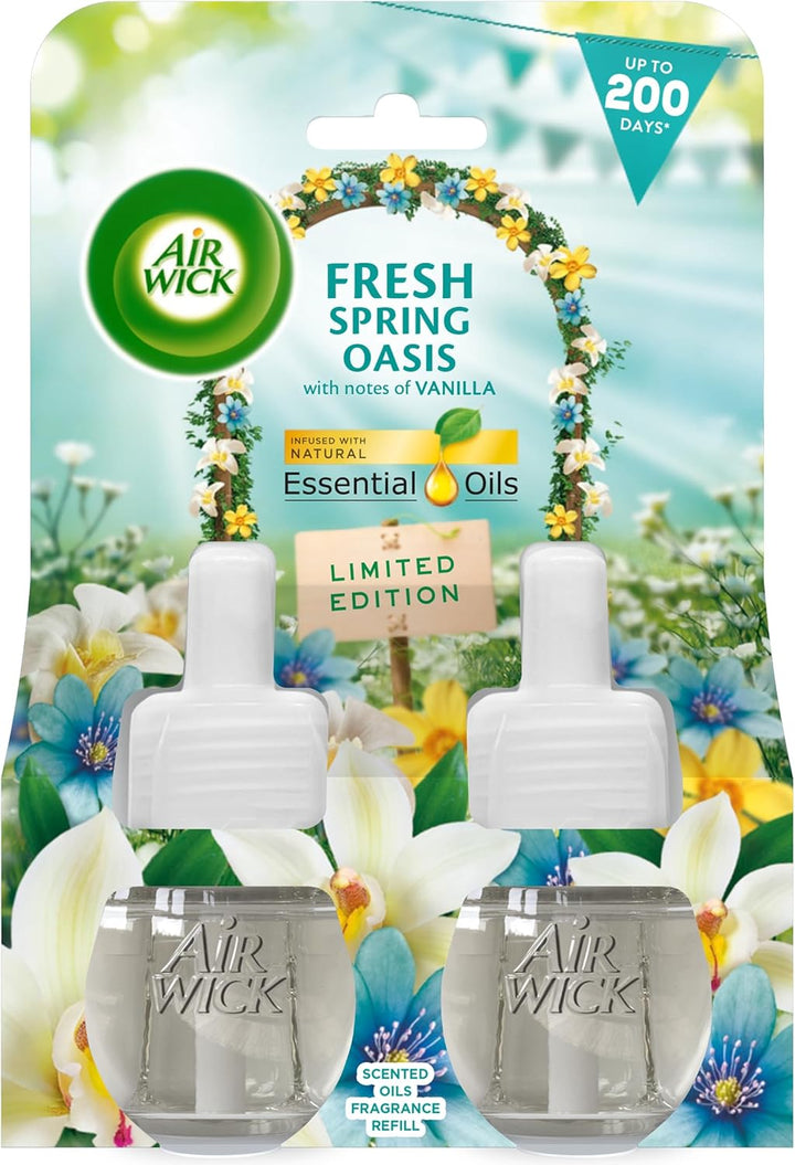 Air Wick Plug in Diffuser Twin Refill - Fresh Spring Oasis, 2 x 19ml