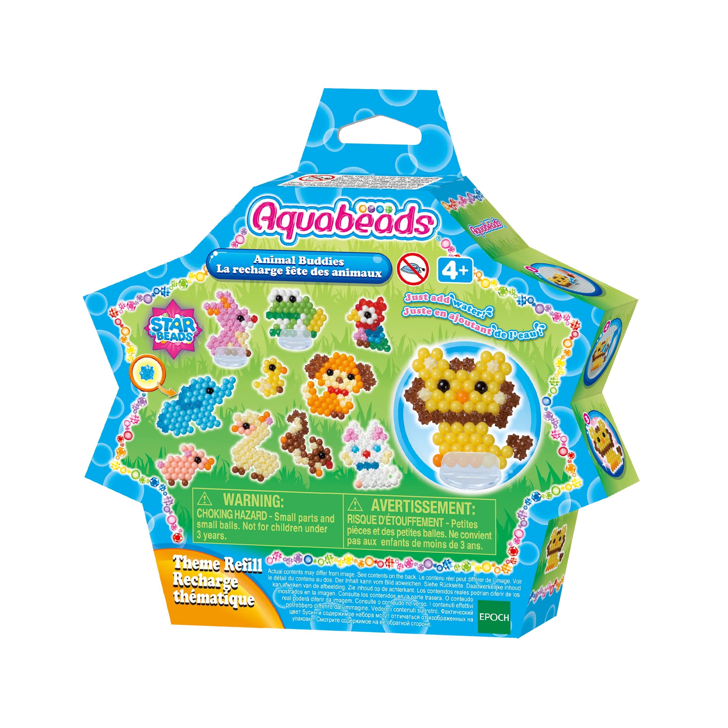 Aquabeads Animal Buddies Refill Kit - 600 Beads in 15 Colors, Includes Stands | Ages 4+ 1