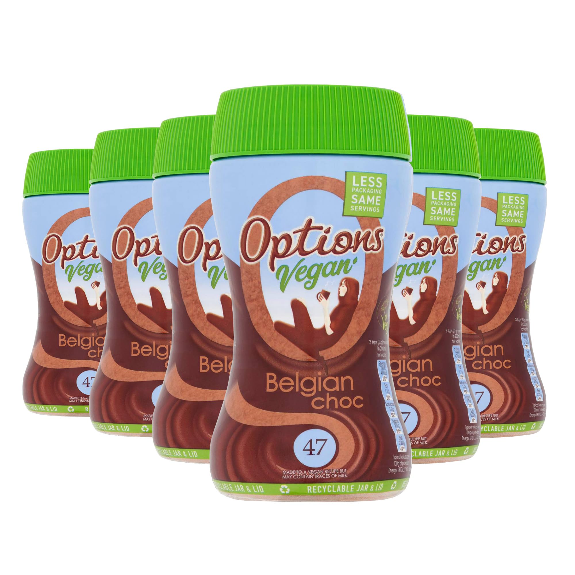 Options Vegan Belgian Hot Chocolate Drink (6 x 200g Jars) 6