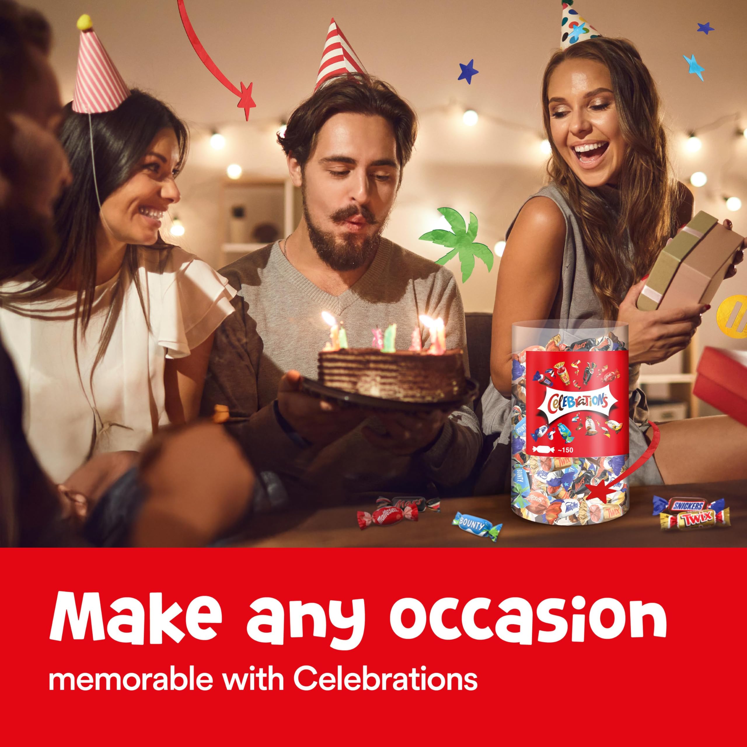 Celebrations Milk Chocolate Gift Box of Mini Chocolates & Biscuit Bars Tube 5