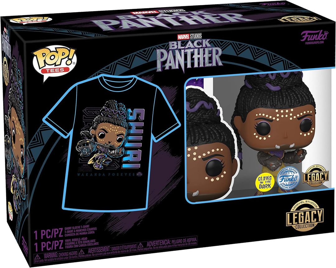 Funko Pop! Marvel Black Panther - Shuri Vinyl Figure & T-Shirt Bundle (64877)