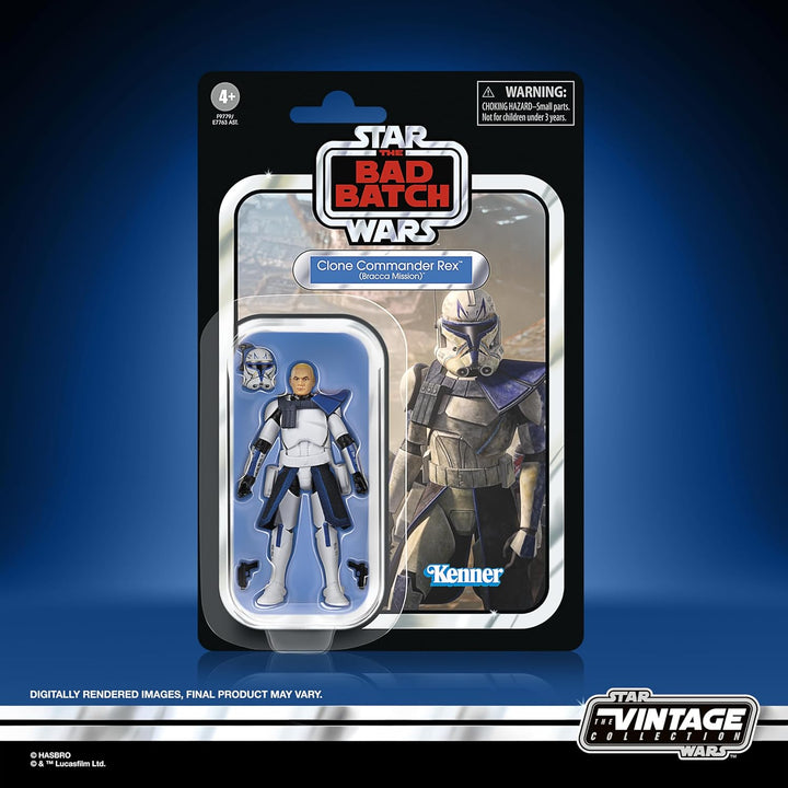 Star Wars The Vintage Collection Clone Commander Rex (Bracca Mission) - 3.75-Inch Action Figure for Ages 4+