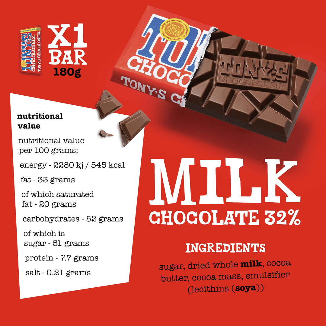 Tony's Chocolonely - Rainbowpack Classic Chocolate Variety Pack (6 x 180g)