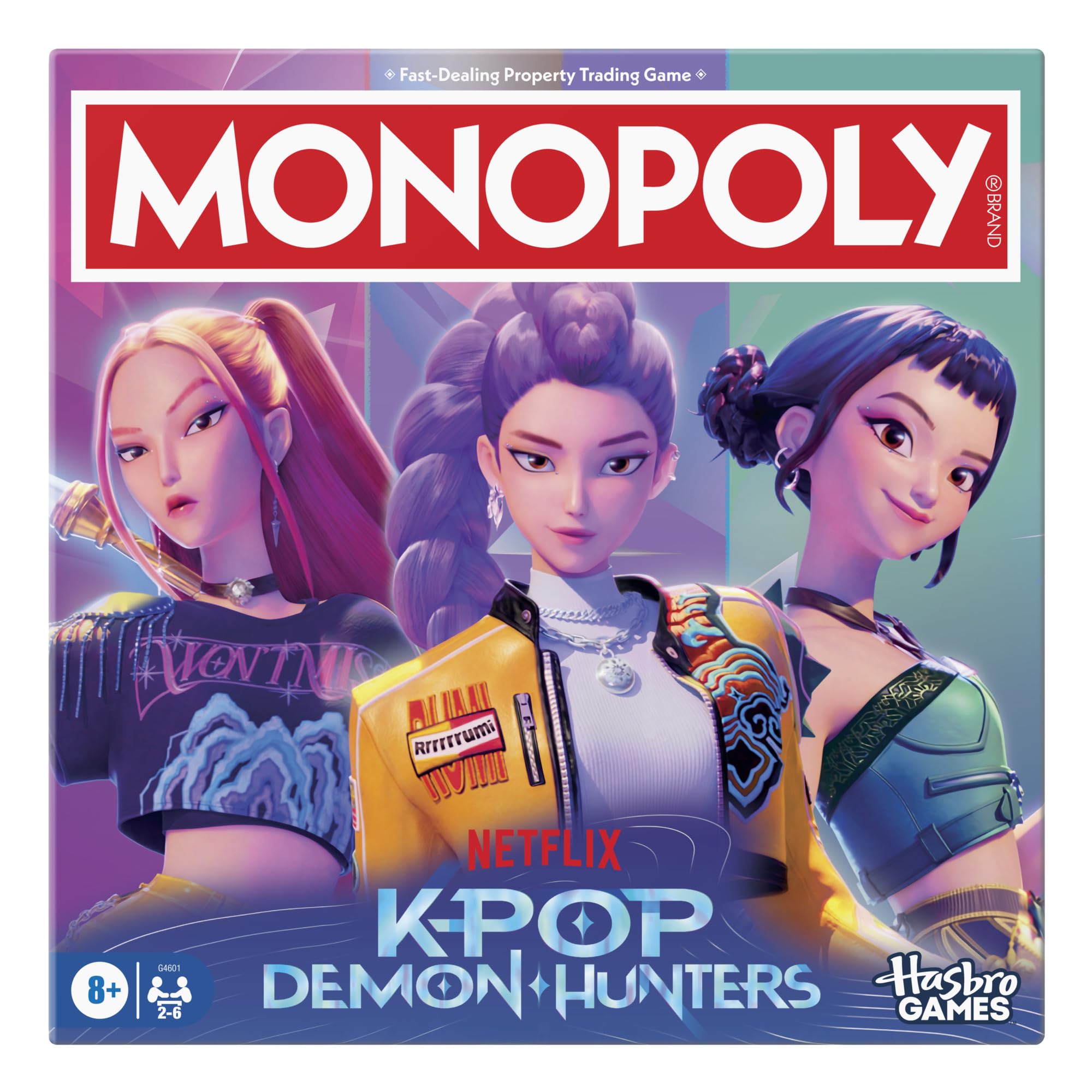 Monopoly KPop Demon Hunters Edition Board Game - Family Party Game for 2-6 Players, Ages 8+