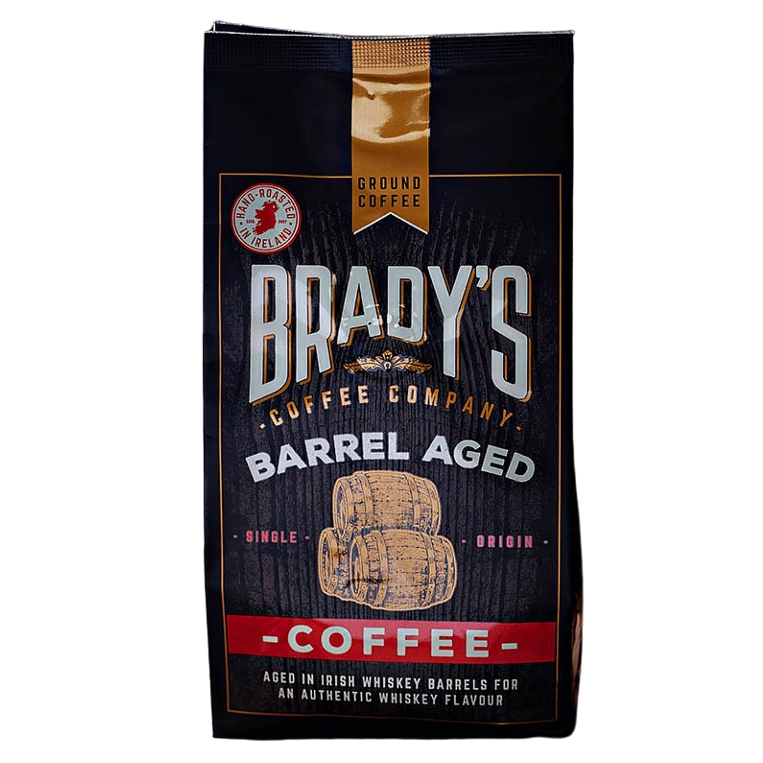 Brady's Irish Barrel Aged Ground Coffee - 100% Arabica Medium Roast - 227g