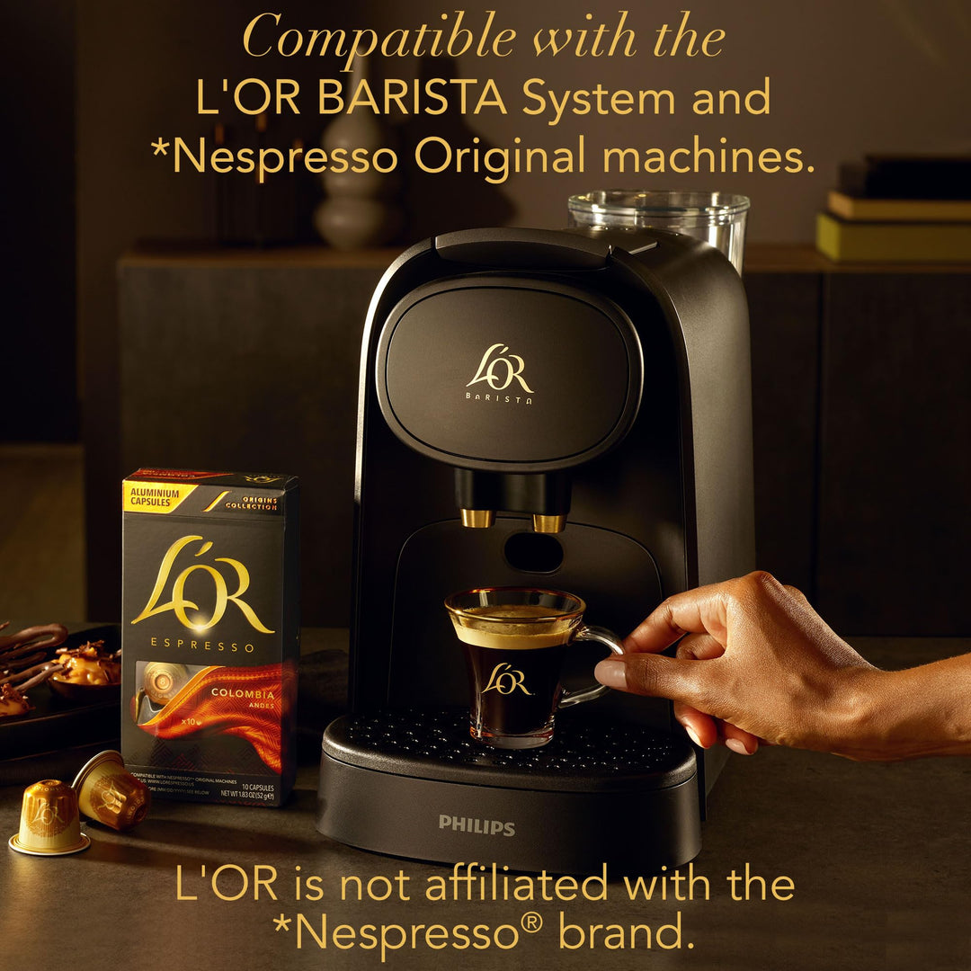 L'OR Espresso Ristretto Coffee Pods x10 Intensity 11 - Aluminum Capsules for Nespresso Machines