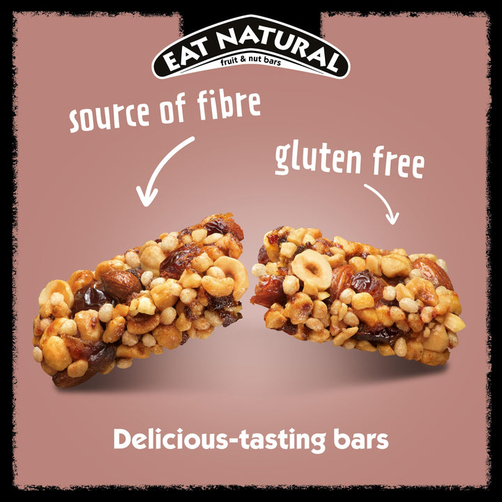Eat Natural Hazelnut & Date with Peanuts & Almonds Fruit & Nut Bars 12 x 40g