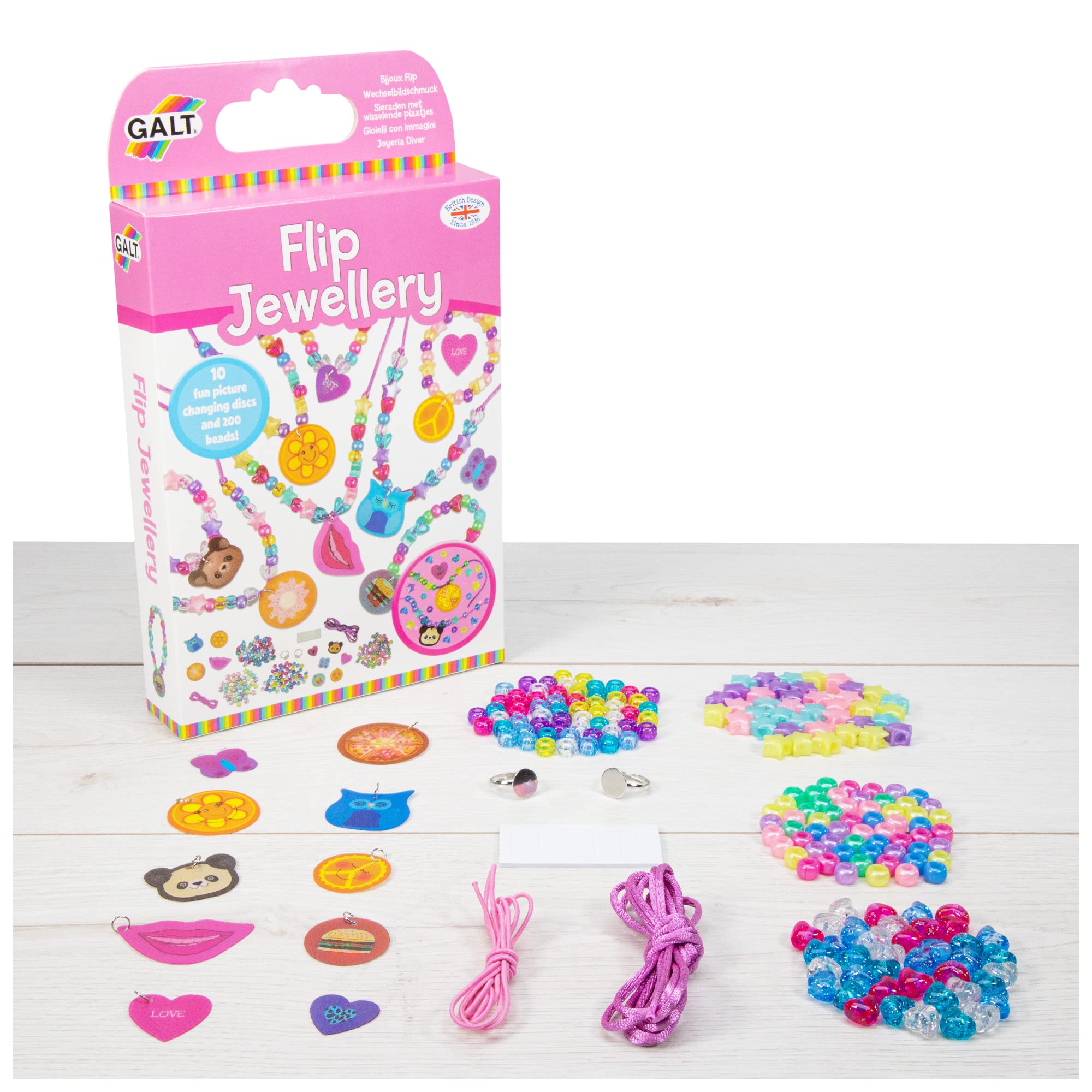 Galt Flip Jewellery Making & Beadwork Craft Kit for Kids Ages 5+