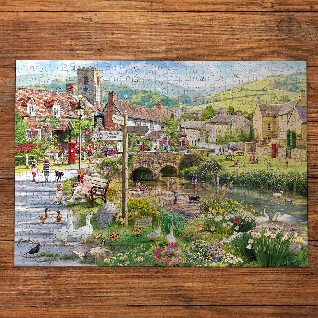 Gibsons Puddle Ducks & Paddling Jigsaw Puzzle - 500 Pieces | Richard Macneil Art | UK Made 2