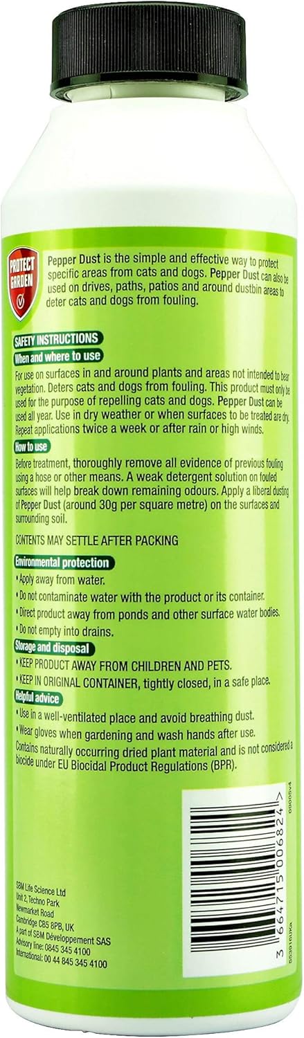 PROTECT GARDEN 86600256 Pepper Dust, 225g - Natural Animal Repellent Powder for Gardens