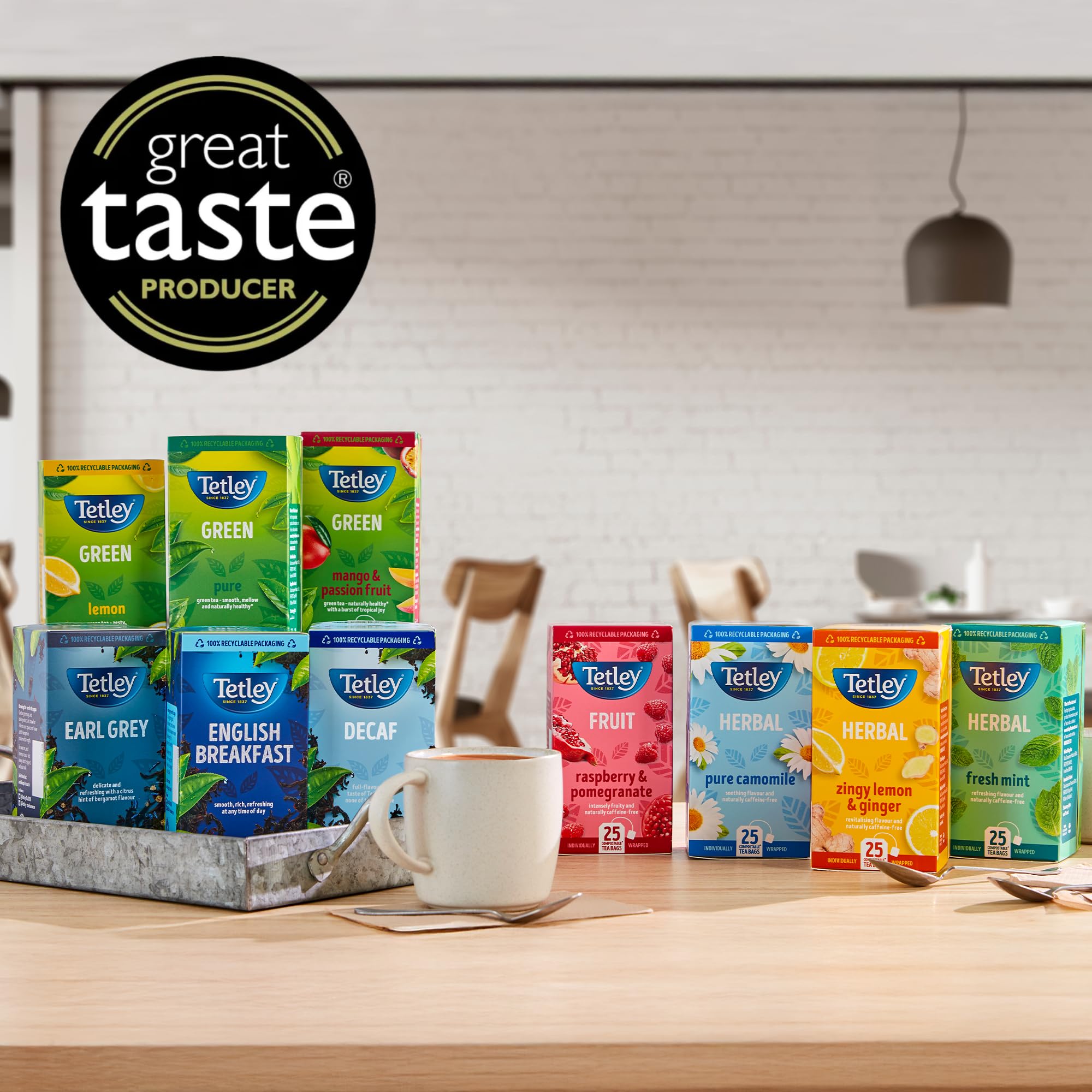 Tetley Pure Green Tea Bags - 300 Count Bulk Pack | Ethically Sourced | Antioxidants 6