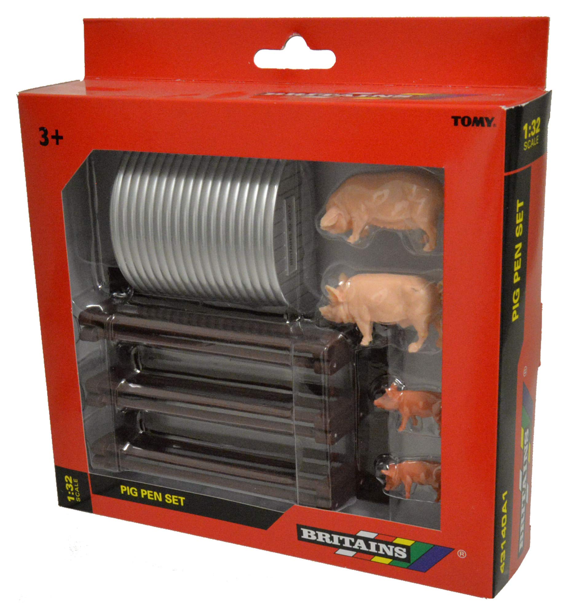 Britains 1:32 Pig Pen Farm Playset - Collectible Animal Figures & Fencing for Kids 3+ 4