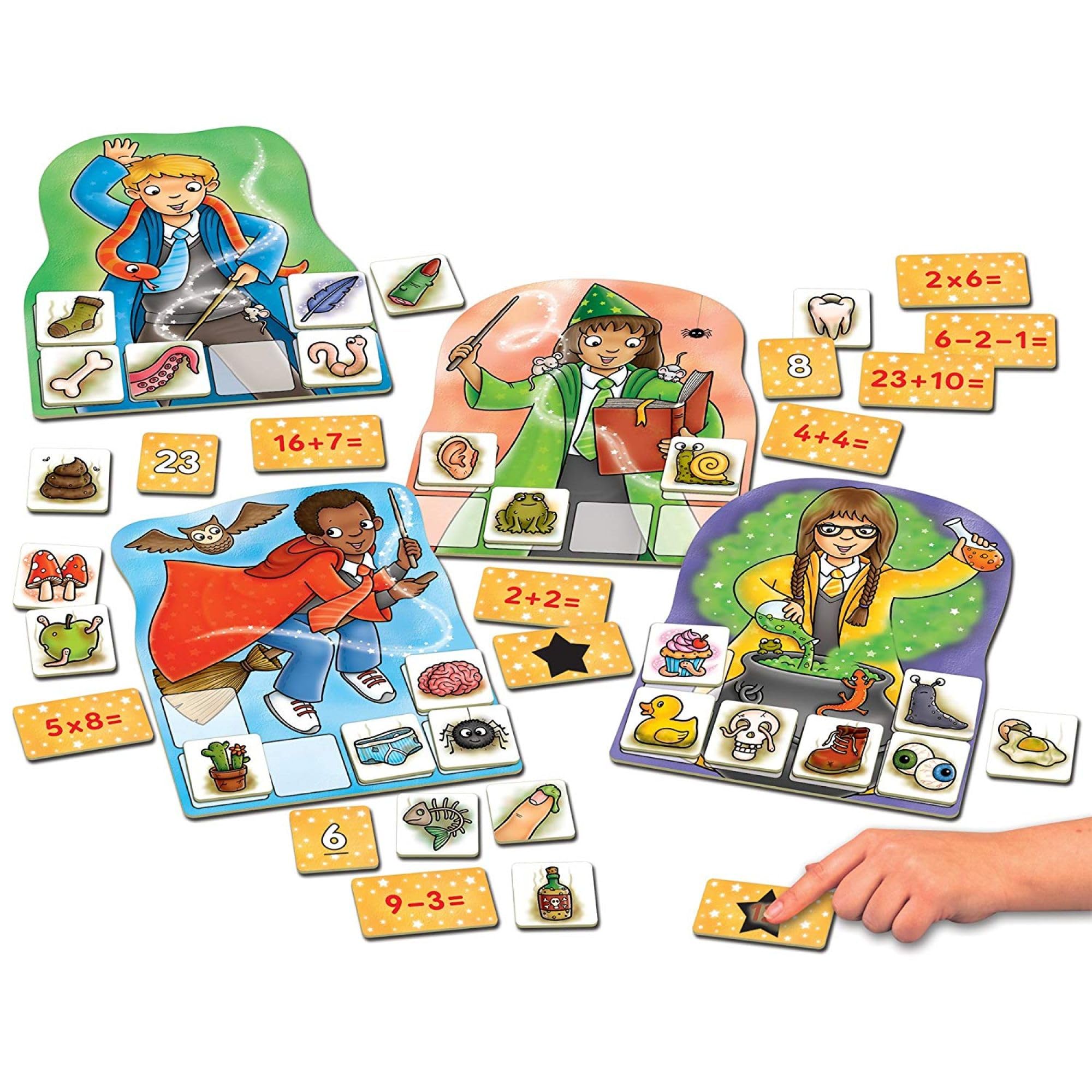 Orchard Toys Magic Maths Game - KS1 Addition Subtraction Multiplication | Ages 5-7 | 2-4 Players 2