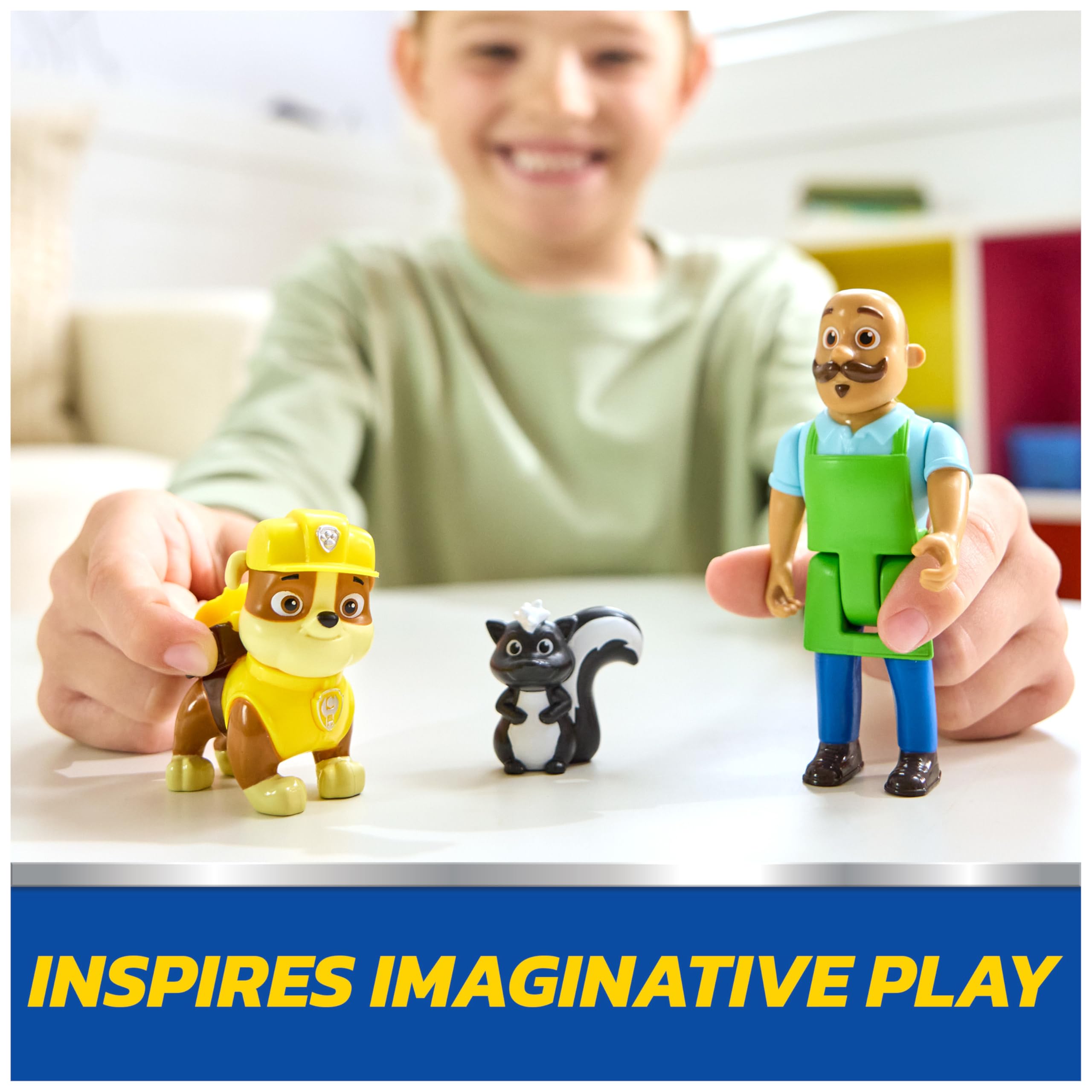 PAW Patrol Rubble & Mr. Porter Figure Pack with Skunk Toy Figure - Action Figures for Kids Ages 3-9 7