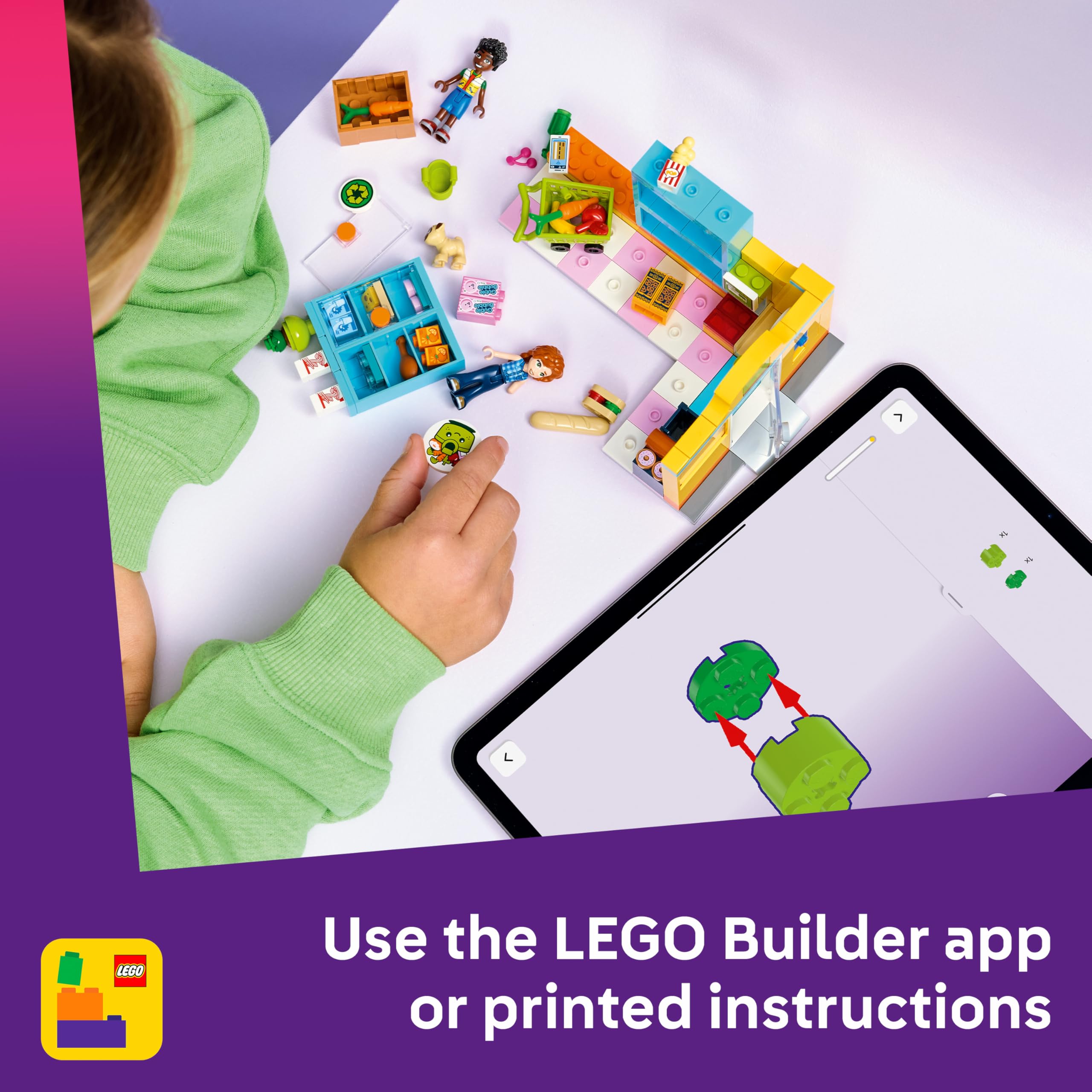 LEGO Friends Heartlake City Mini Supermarket Playset | Ages 5+ | Includes 2 Mini Dolls & Dog 6