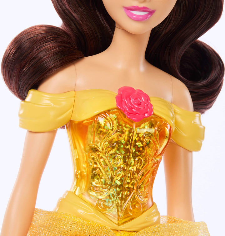 Disney Princess Belle Posable Fashion Doll - Sparkling Movie-Inspired Outfit & Accessories